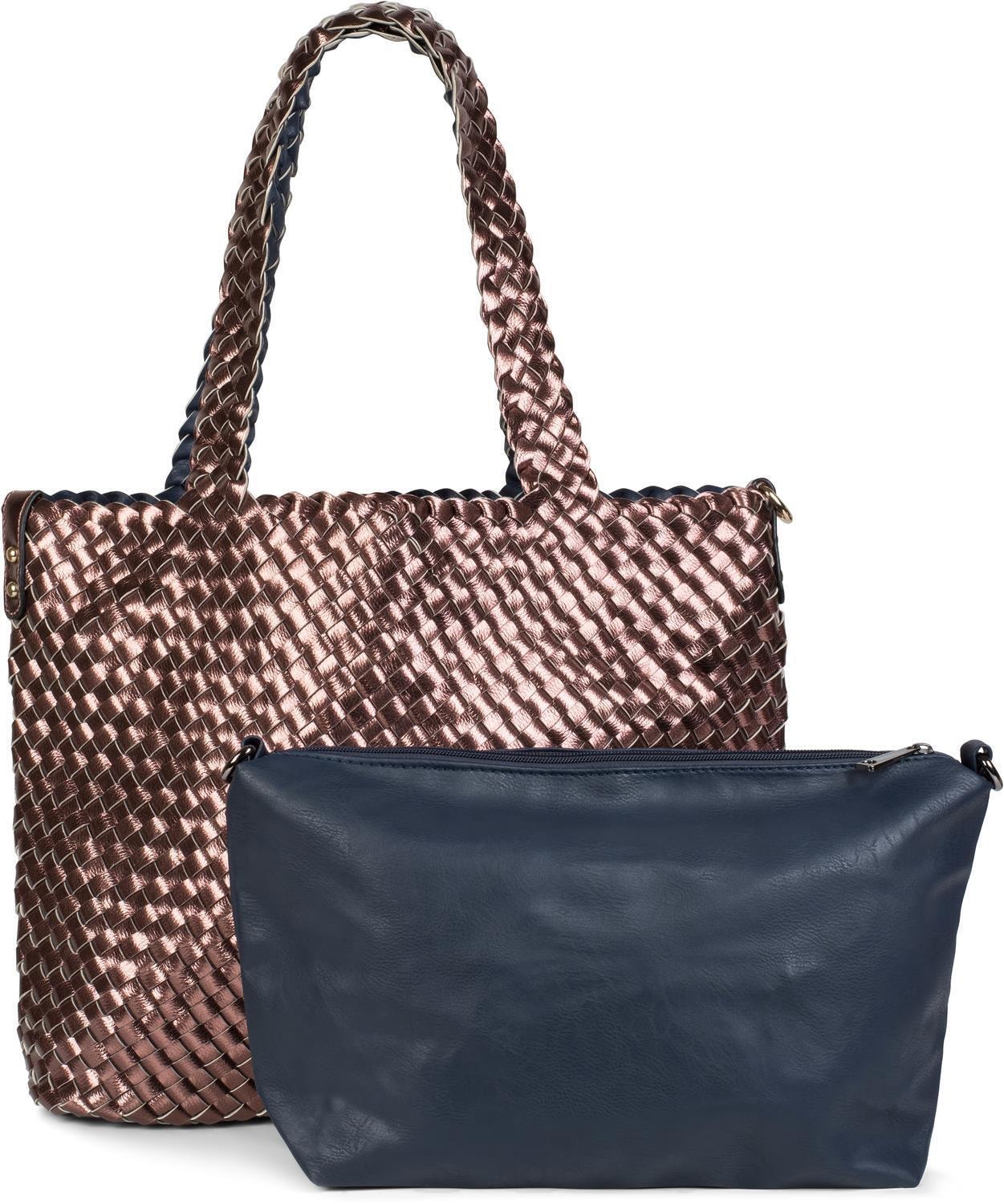 styleBREAKER Schultertasche »Große XXL Wendetasche geflochten«