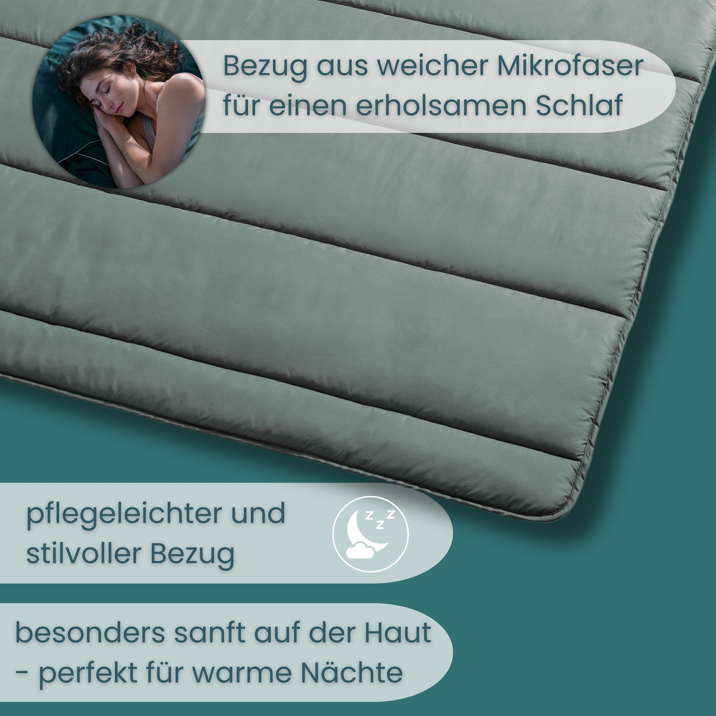 OTTO home Microfaserbettdecke + Microfaserkissen »Clarra Spar Set, Decke + Kissen 135x200, 155x200 cm & weitere Größen« Set mit Kissen 40x80 cm, 80x80 cm, Sommer, Herbst, Winter in grau