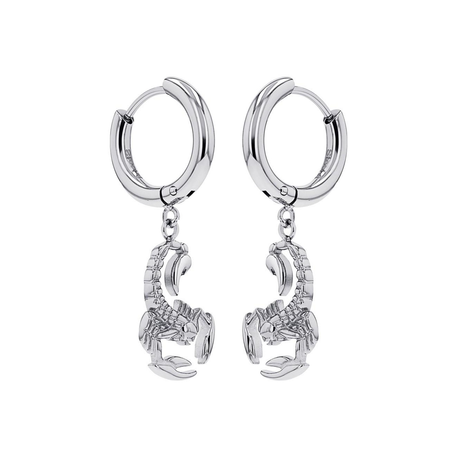 Amor Scorpions Hoop Earrings Steel Color 2