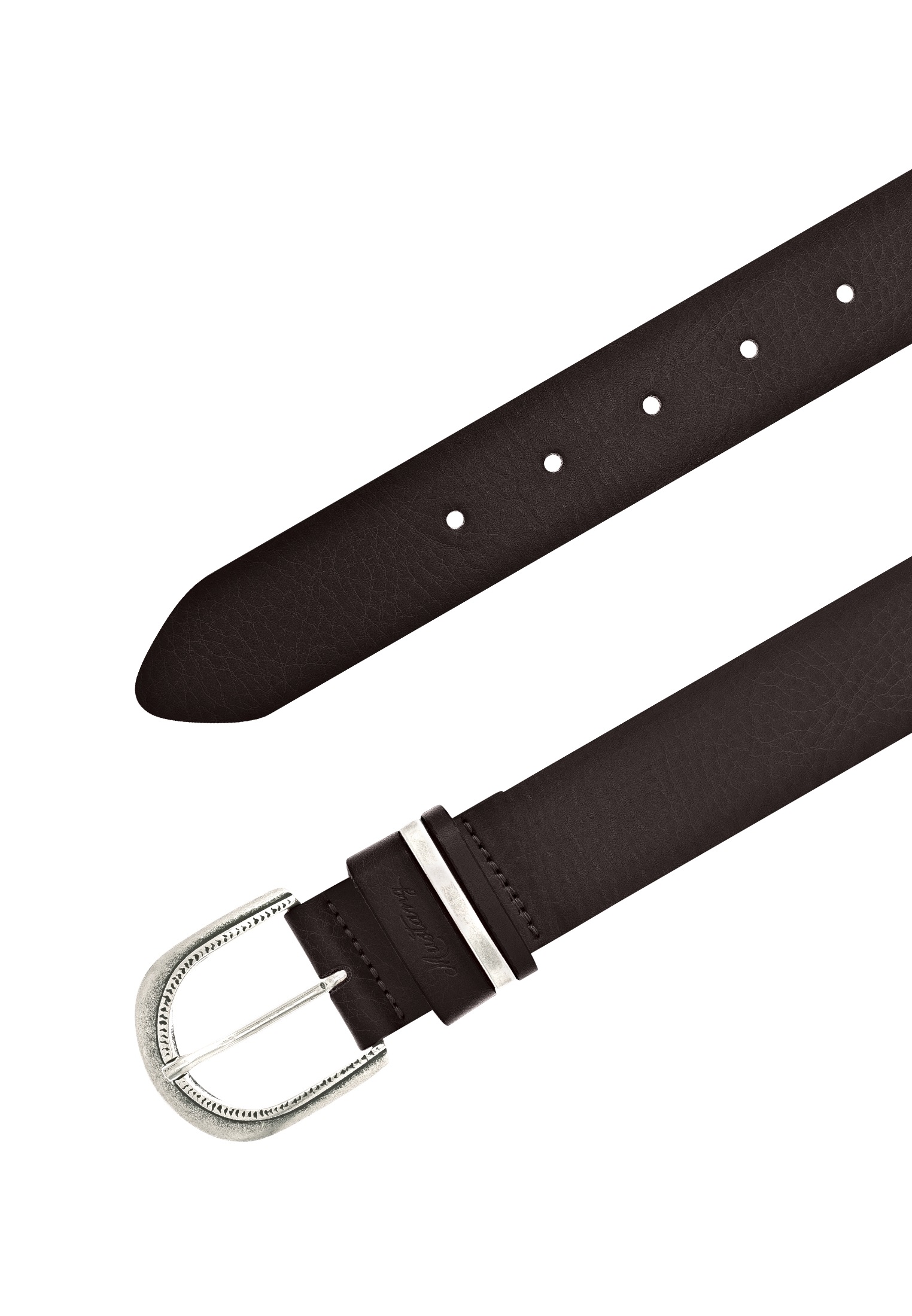 Thumbnail - MUSTANG Ledergürtel Mit dunklen Airbrushkanten und einer ovalen Dornschließe, 3,5 cm