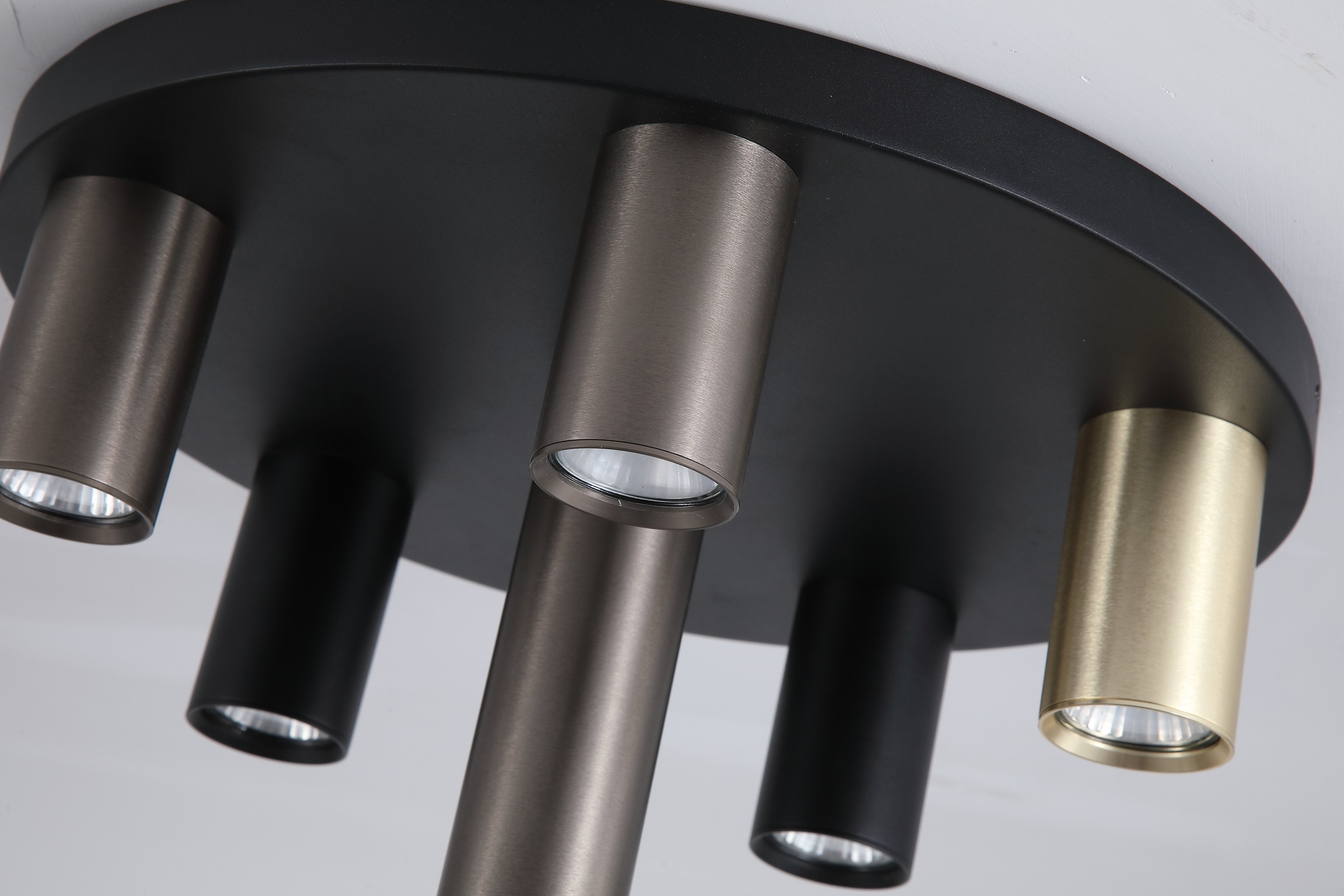 Searchlight Deckenleuchte »Tubes 6Lt-Deckenleuchte-Schwarzes Metall, Anodisiertes Bronze, Messing« GU10 1 Stk.