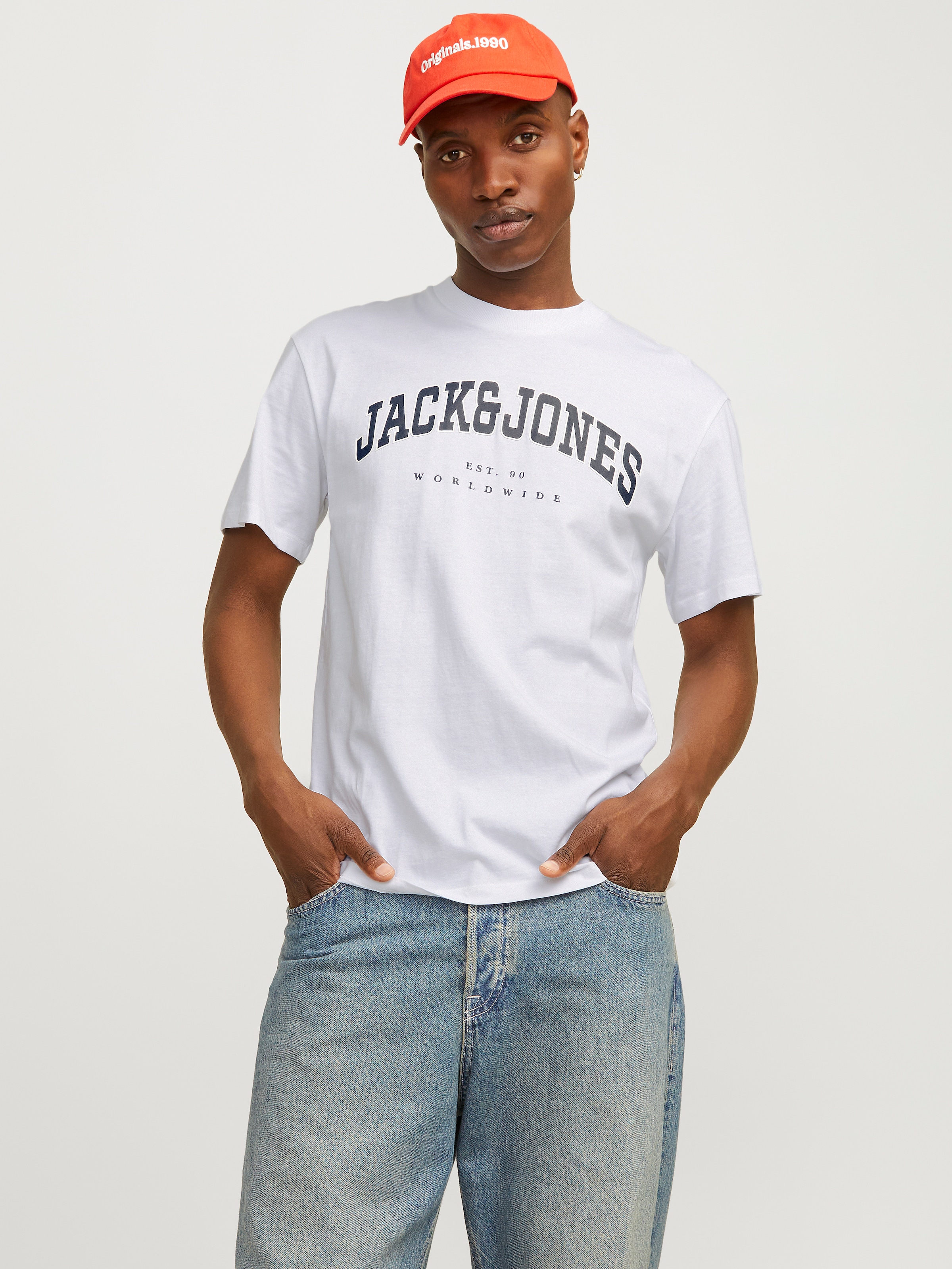 Jack & Jones Rundhalsshirt "JJECALEB VARSITY TEE SS O-NECK NOOS" günstig online kaufen