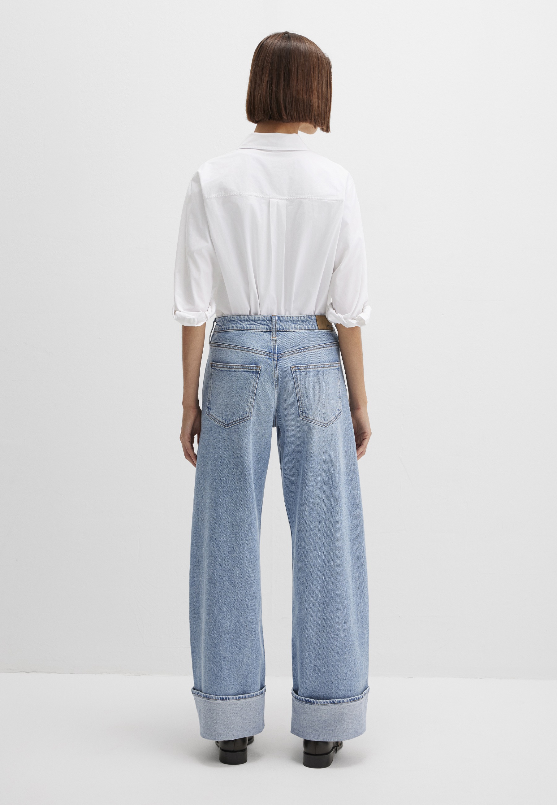 Mavi Sandra Wide Leg Jeans Lt Brushed Denim 32 3