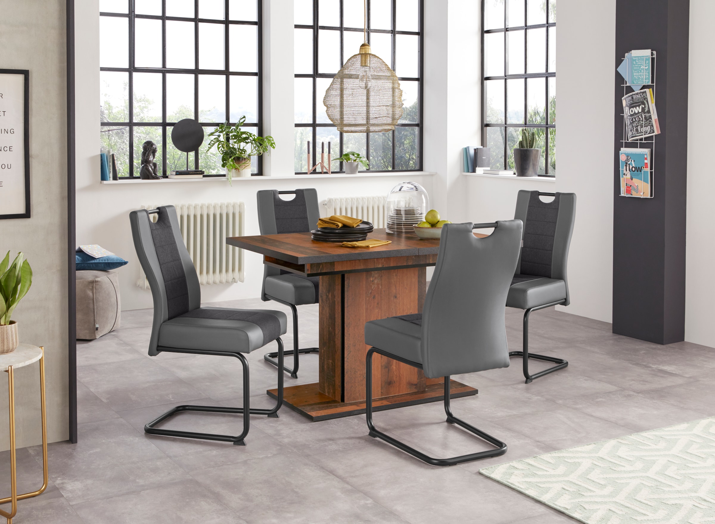 HELA Essgruppe Set, 5 Stk. tlg. bestehend aus 4x Erika Stuhl & 1x Ariana Ti günstig online kaufen