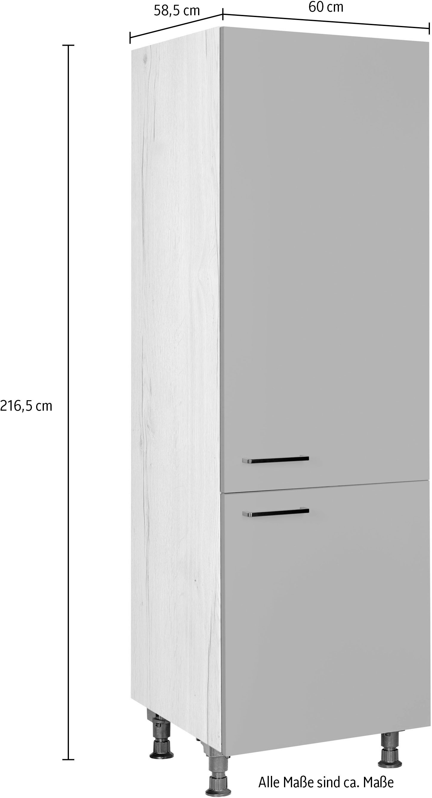 nobilia® Kühlmodul »"Easytouch", für ein Kühl- und Gefrierschrank, Ausrichtung wählbar« vormontiert, Ausrichtung wählbar, Breite/Höhe: 60/216,6 cm