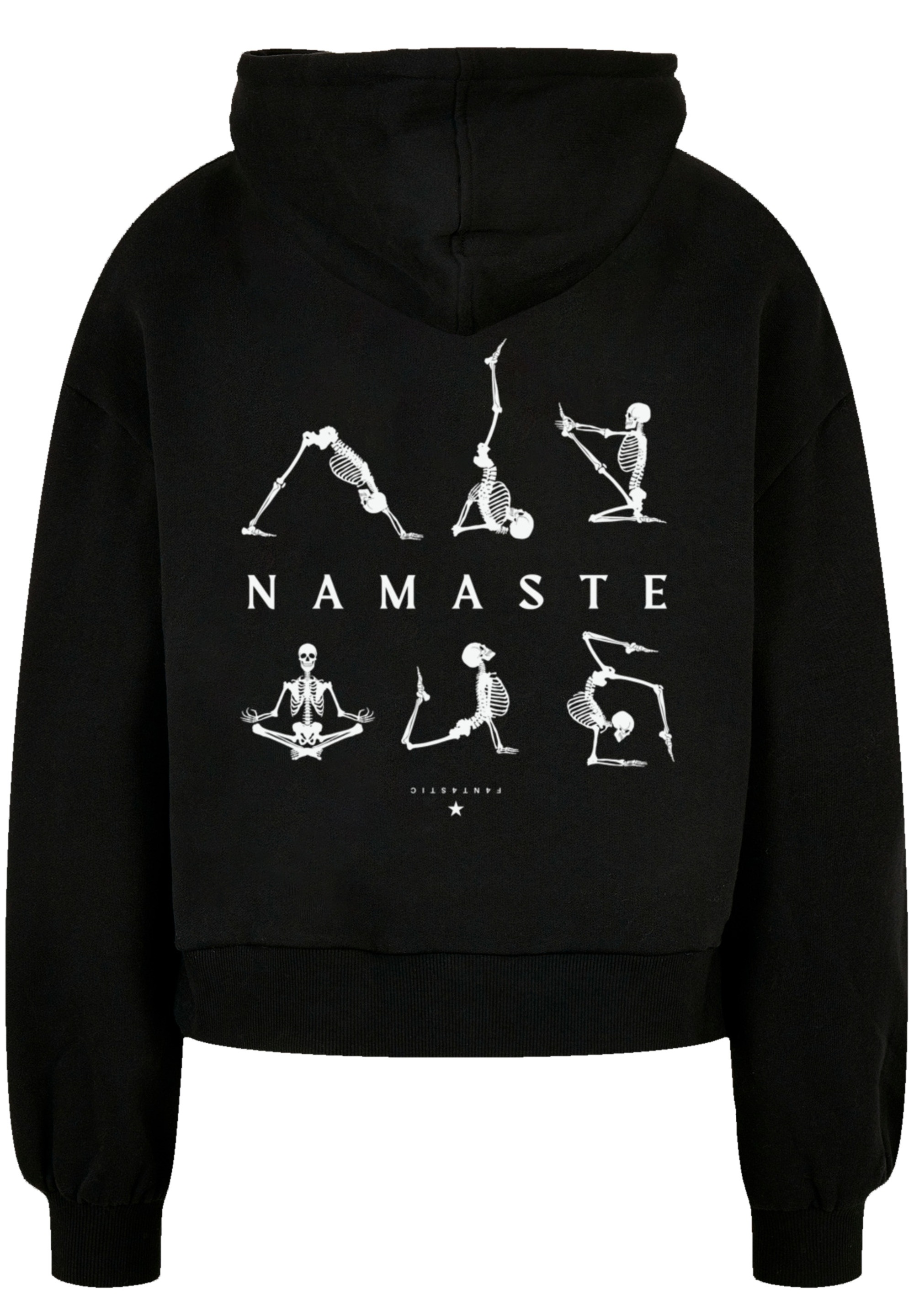 F4NT4STIC Sweatshirt »Namaste Yoga Skelett Halloween«, Print