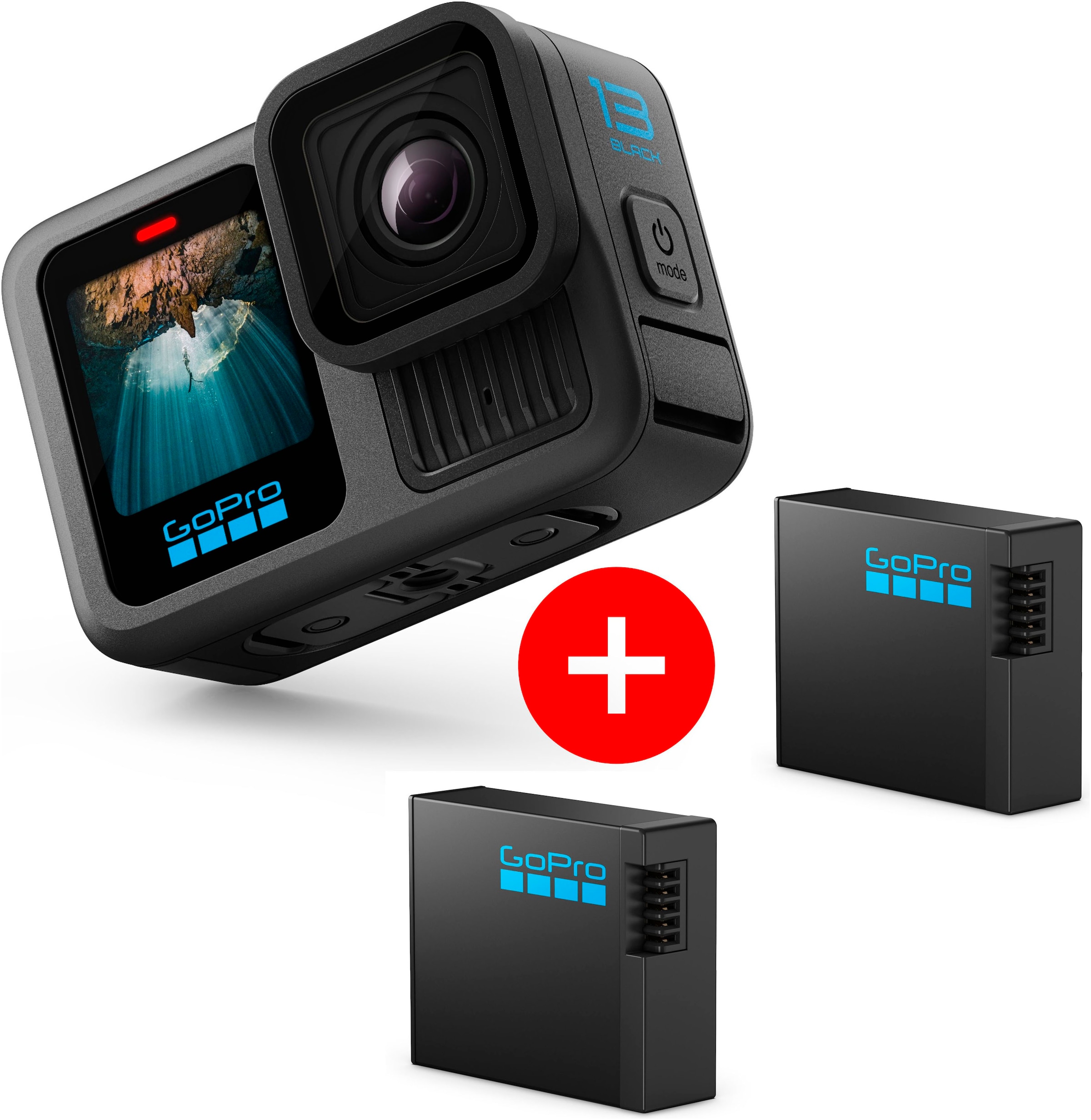 Camcorder »HERO13 Black + Enduro Battery Bundle«, 5,3K, Bluetooth-WLAN (Wi-Fi)