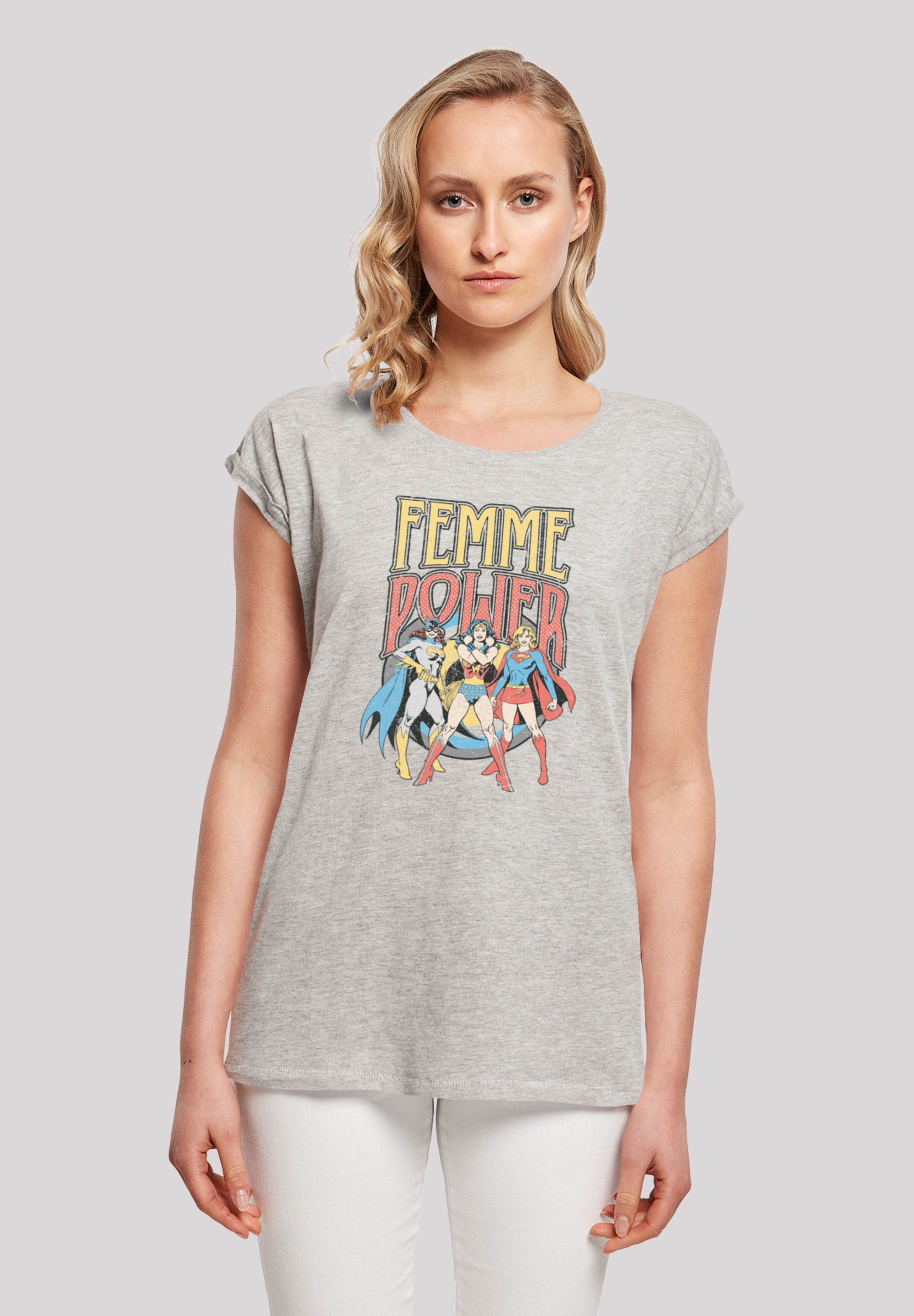 F4NT4STIC T-Shirt "DC Comics Superhelden Wonder Woman Femme Power", Print