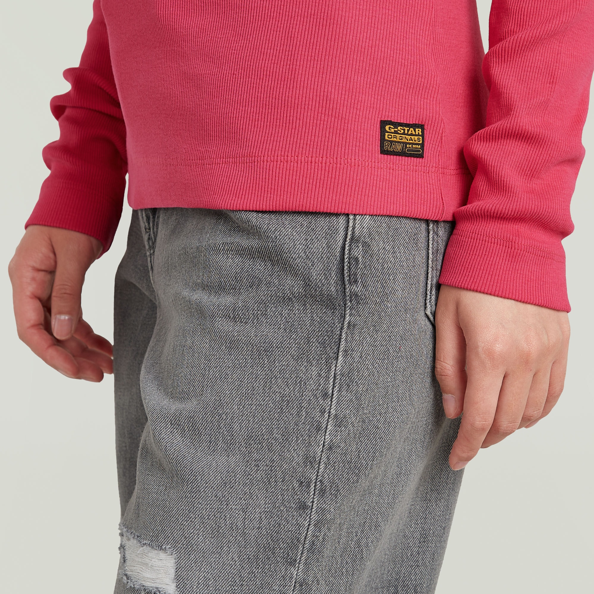 G-STAR T-Shirt »Slim Rib Keyhole«, mit Cut-Out hinten