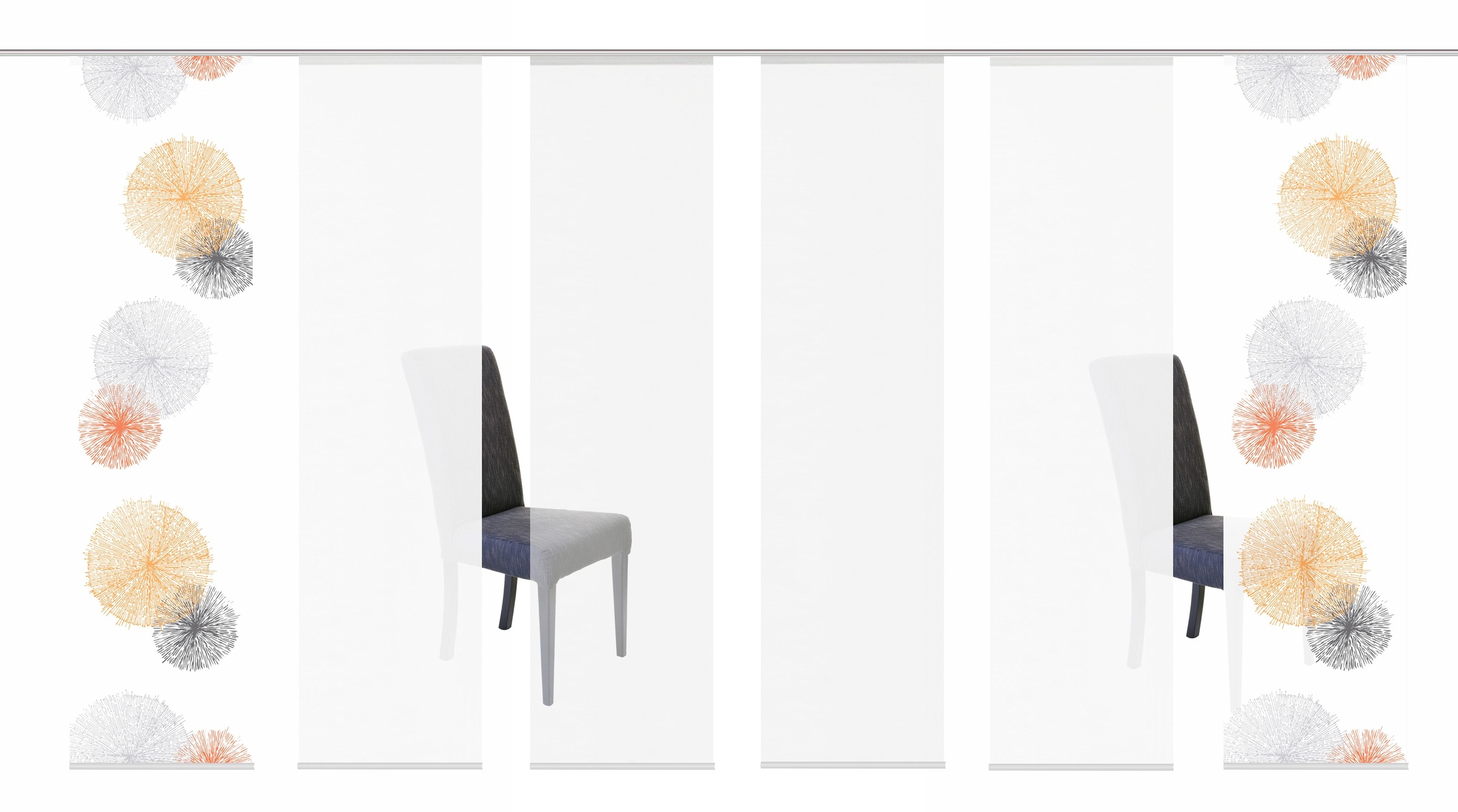 HOME WOHNIDEEN Schiebegardine "SCOPPIO" Klettband 6 Stk. tlg. HxB: 245x60, günstig online kaufen