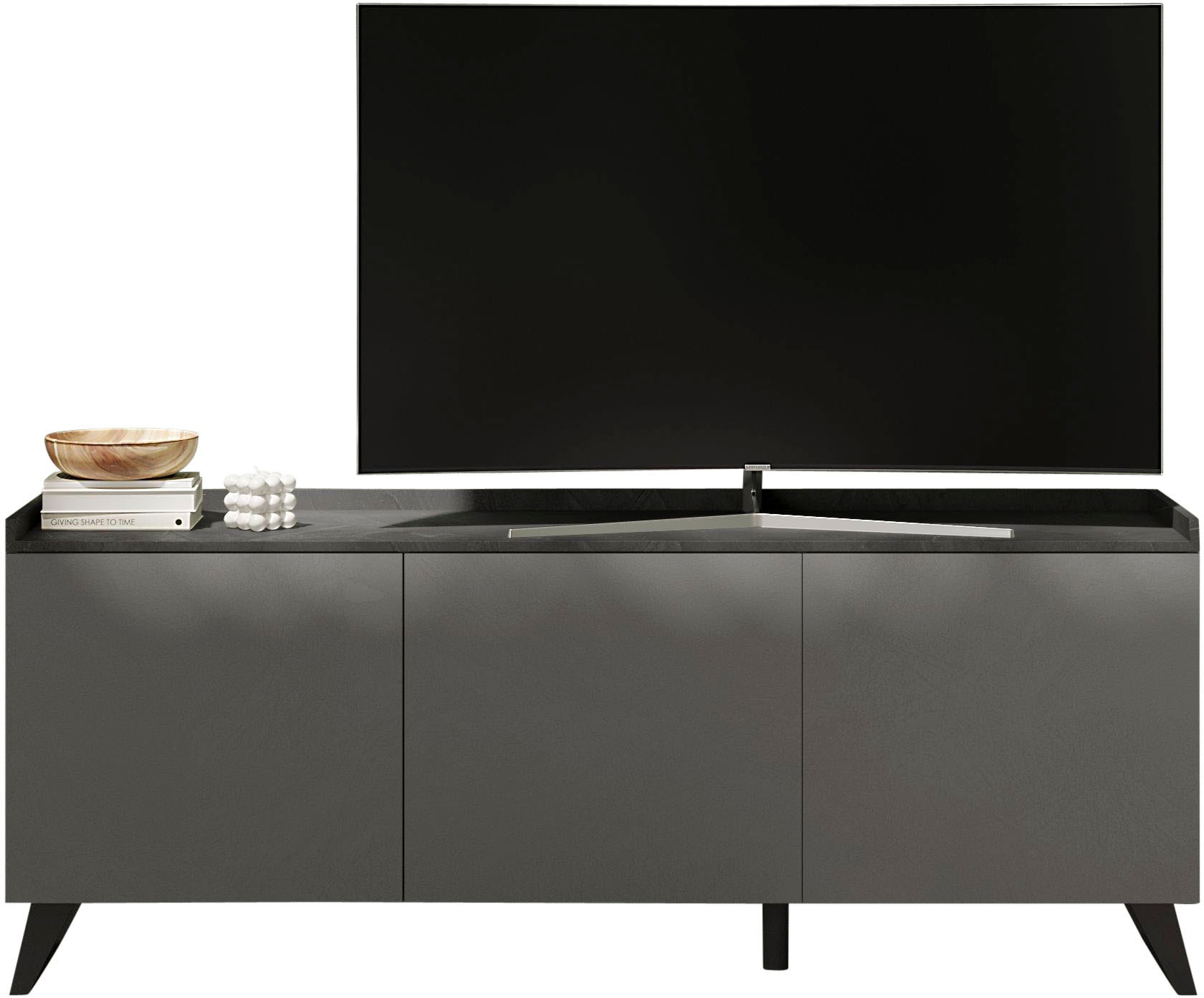 INOSIGN Lowboard "Tray, Breite 181 cm, TV-Bank mit 3 Türen", Top "Tablet", Push-to-open Funktion