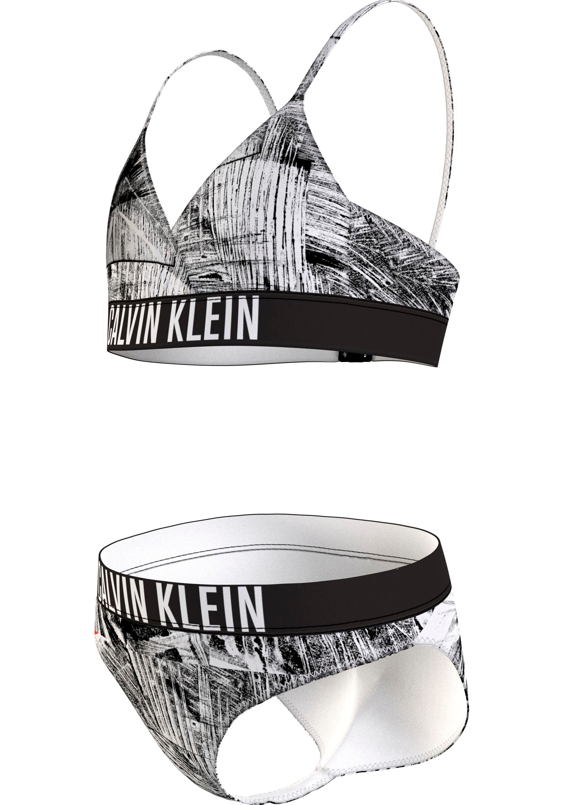 | Triangel-Bikini BIKINI TRIANGLE gemusteter SET-PR«, Optik Klein bestellen »CROSSOVER Swimwear Calvin BAUR In