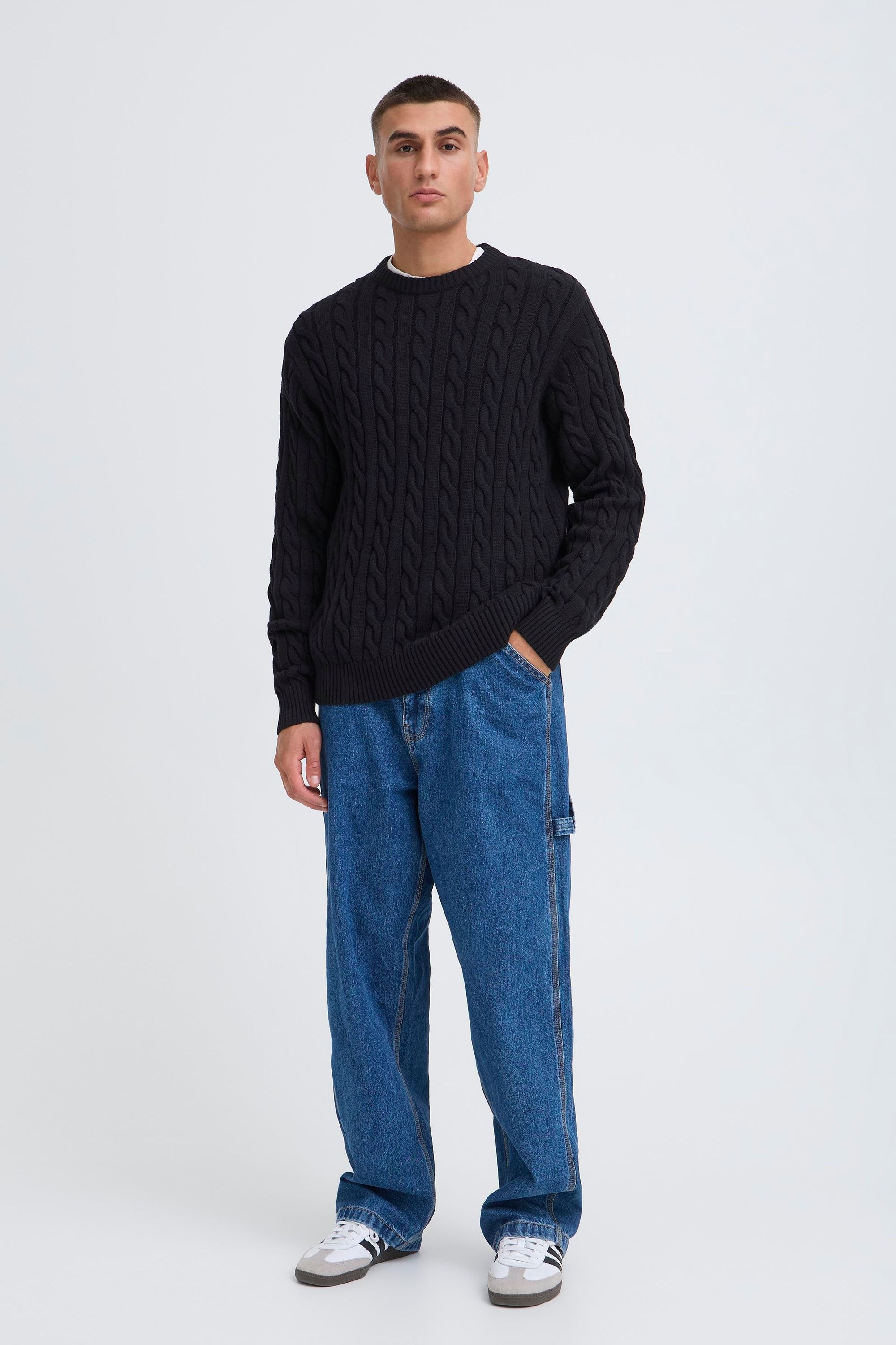 Solid Strickfleece-Pullover "Strickpullover SDGibril" günstig online kaufen