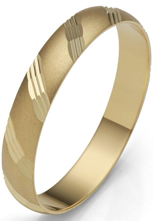 Firetti Trauring »Schmuck Geschenk Gold 375 Hochzeit Ehering "LIEBE"«, Made in Germany, wahlweise mit oder ohne Brillanten