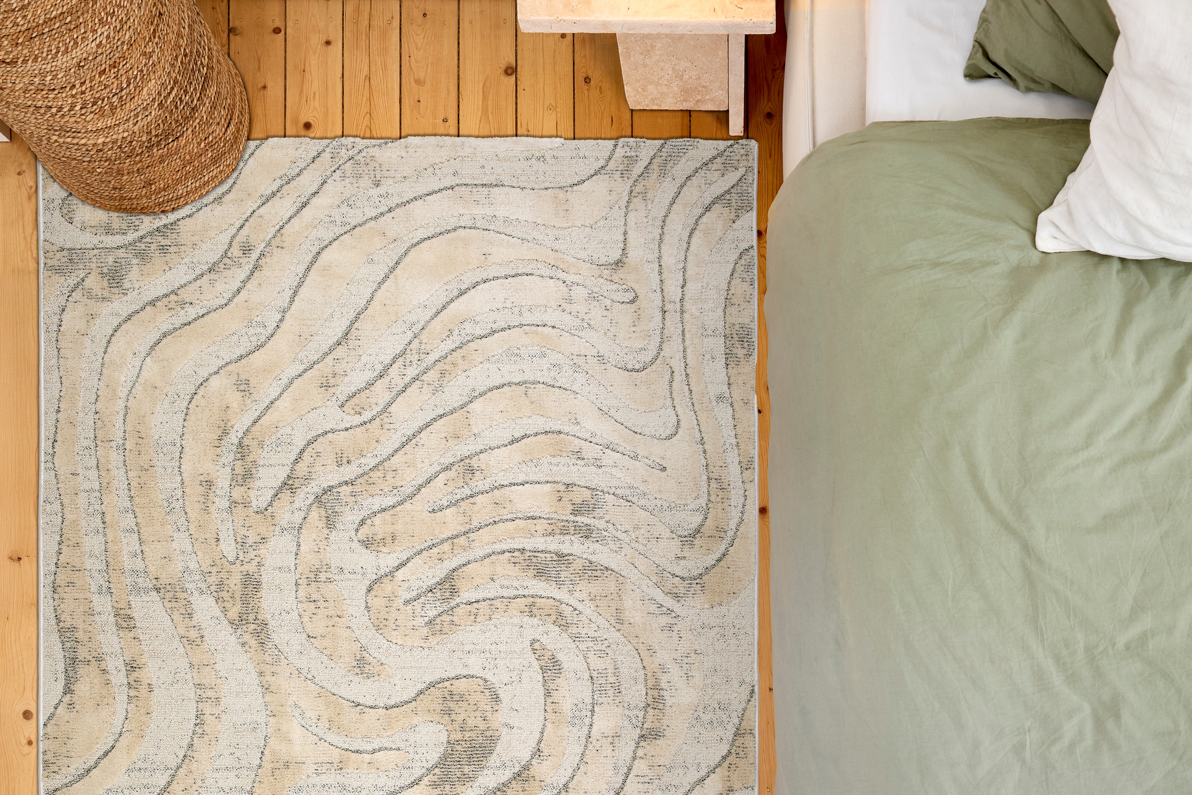 ASTRA Teppich »Lou 251«, rechteckig, 10 mm Höhe, Hoch Tief Struktur, Kurzflor, Wohnzimmer, Schlafzimmer
