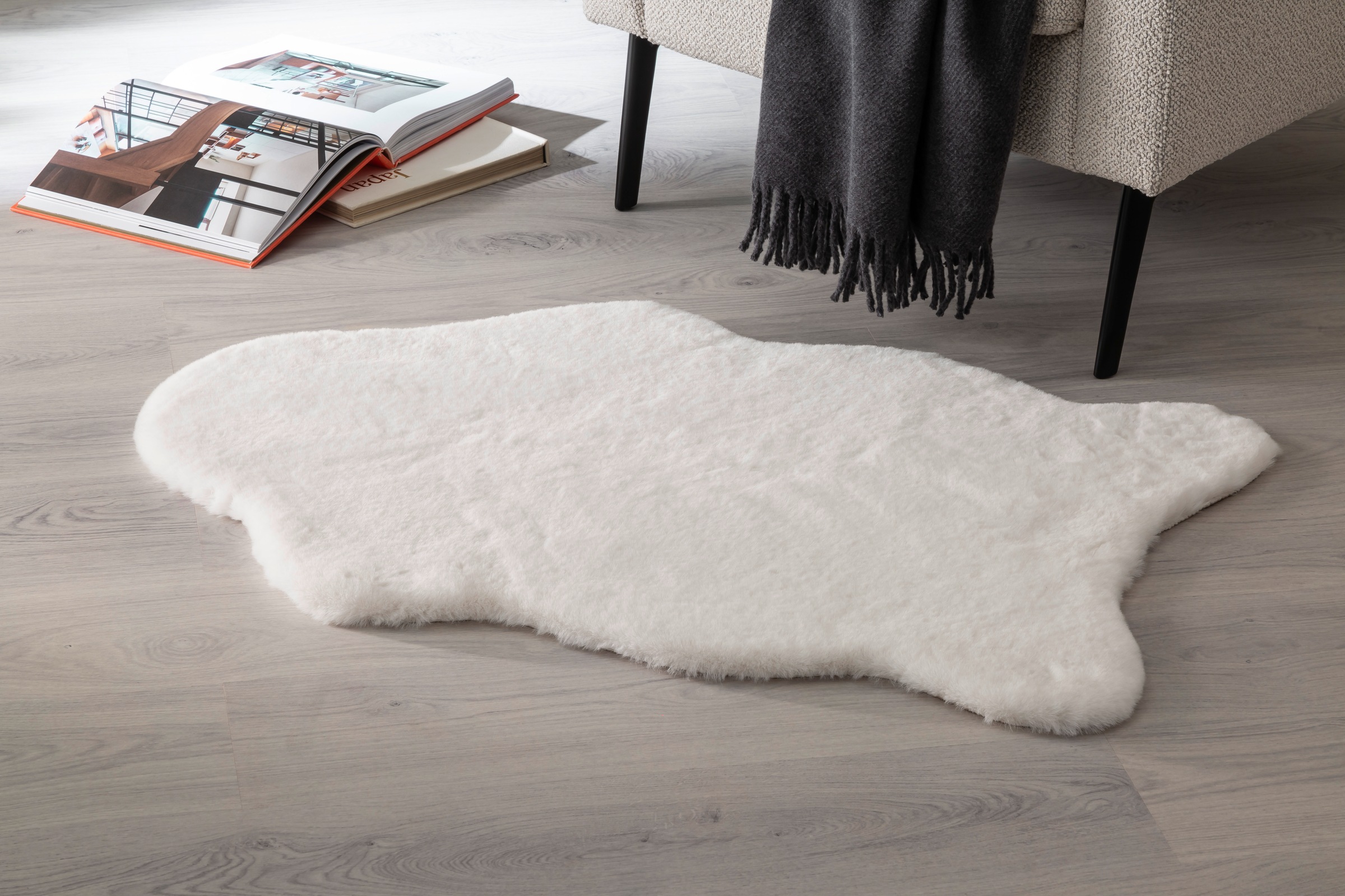 Schöner Wohnen Tender Fellteppich Weiß 60x90cm 3