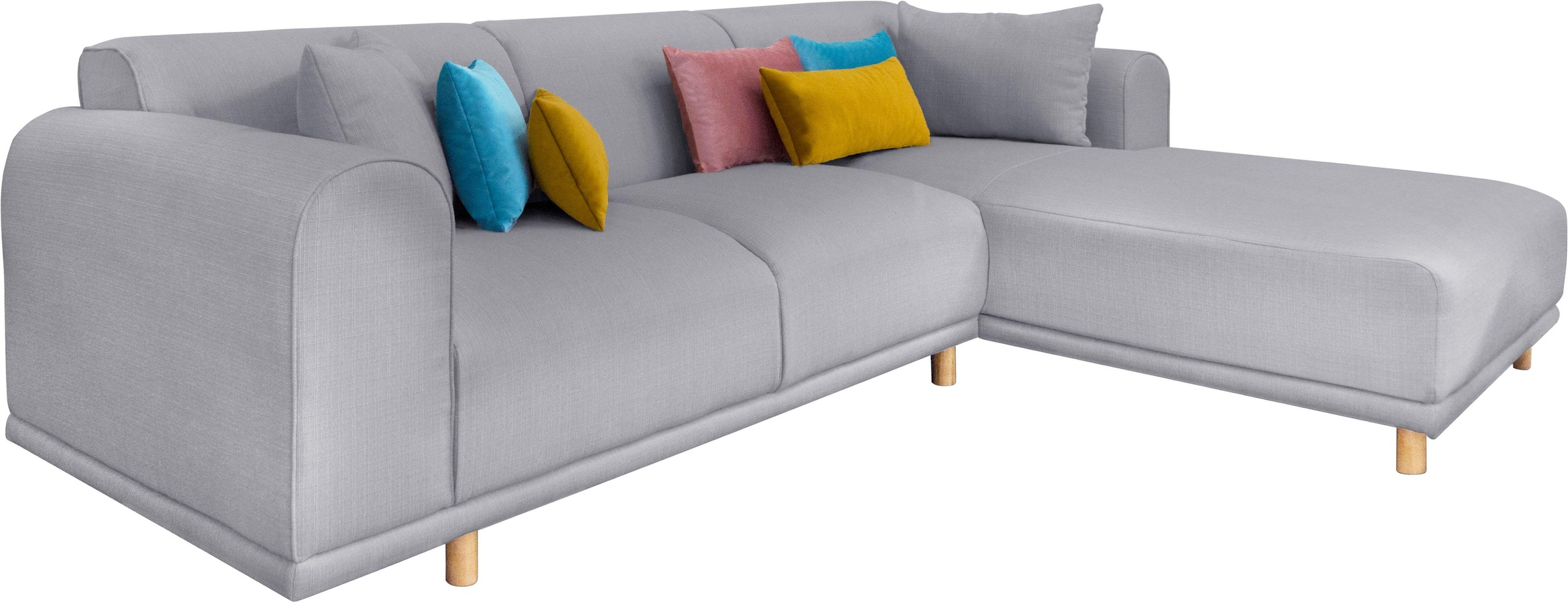 andas Ecksofa »Maroon L-Form«, in skandinavischem Design, mit losen Kissen