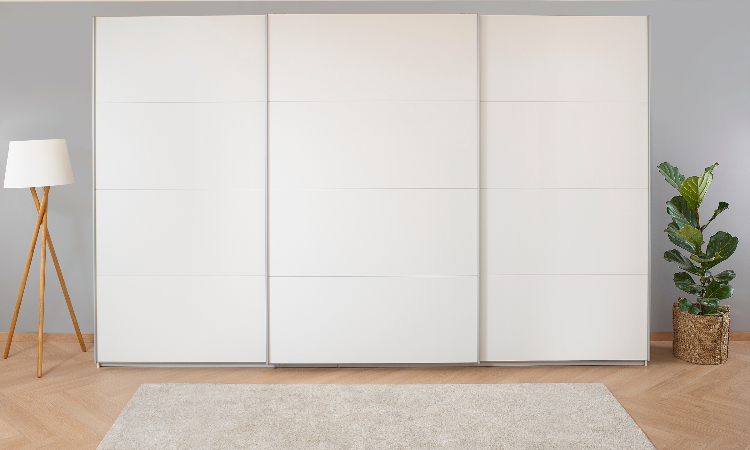 rauch Schwebetürenschrank »Kleiderschrank Schrank Garderobe KOLUNA mit Dekor-Front«, inkl. 2 Innenschubladen sowie extra Einlegeböden MADE IN GERMANY
