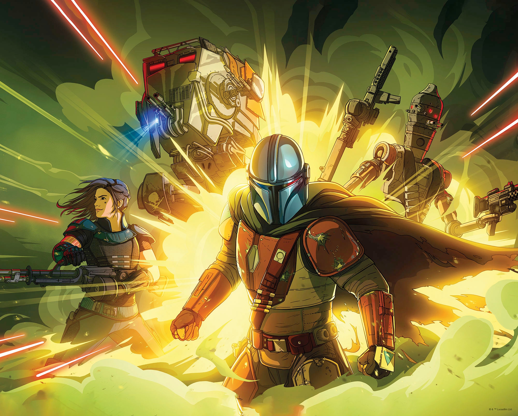 Wandbild »Mandalorian Fireteam«, Disney-Star Wars, (1 St.), Kinderzimmer,...