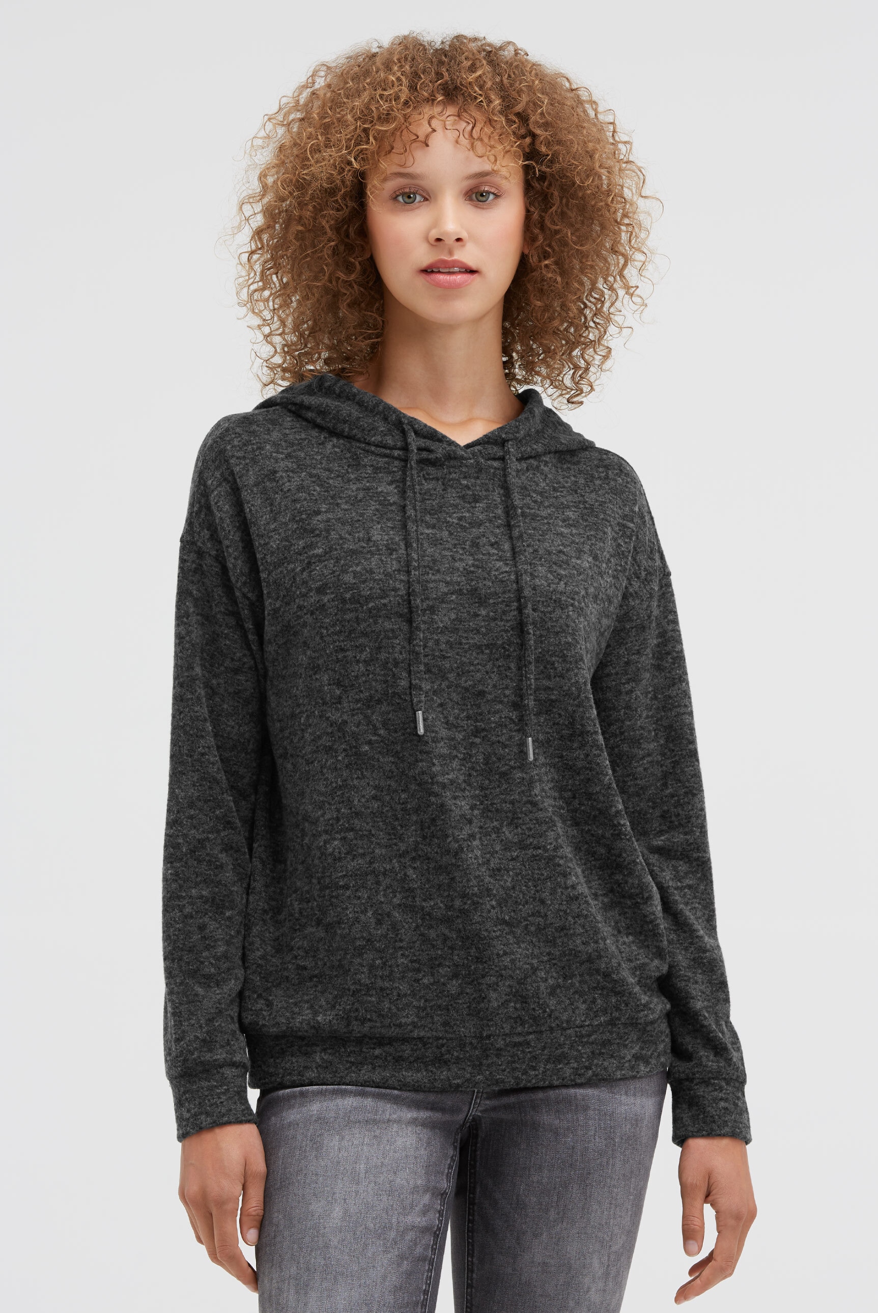 SOCCX Kapuzenpullover aus Flauschstrick günstig online kaufen