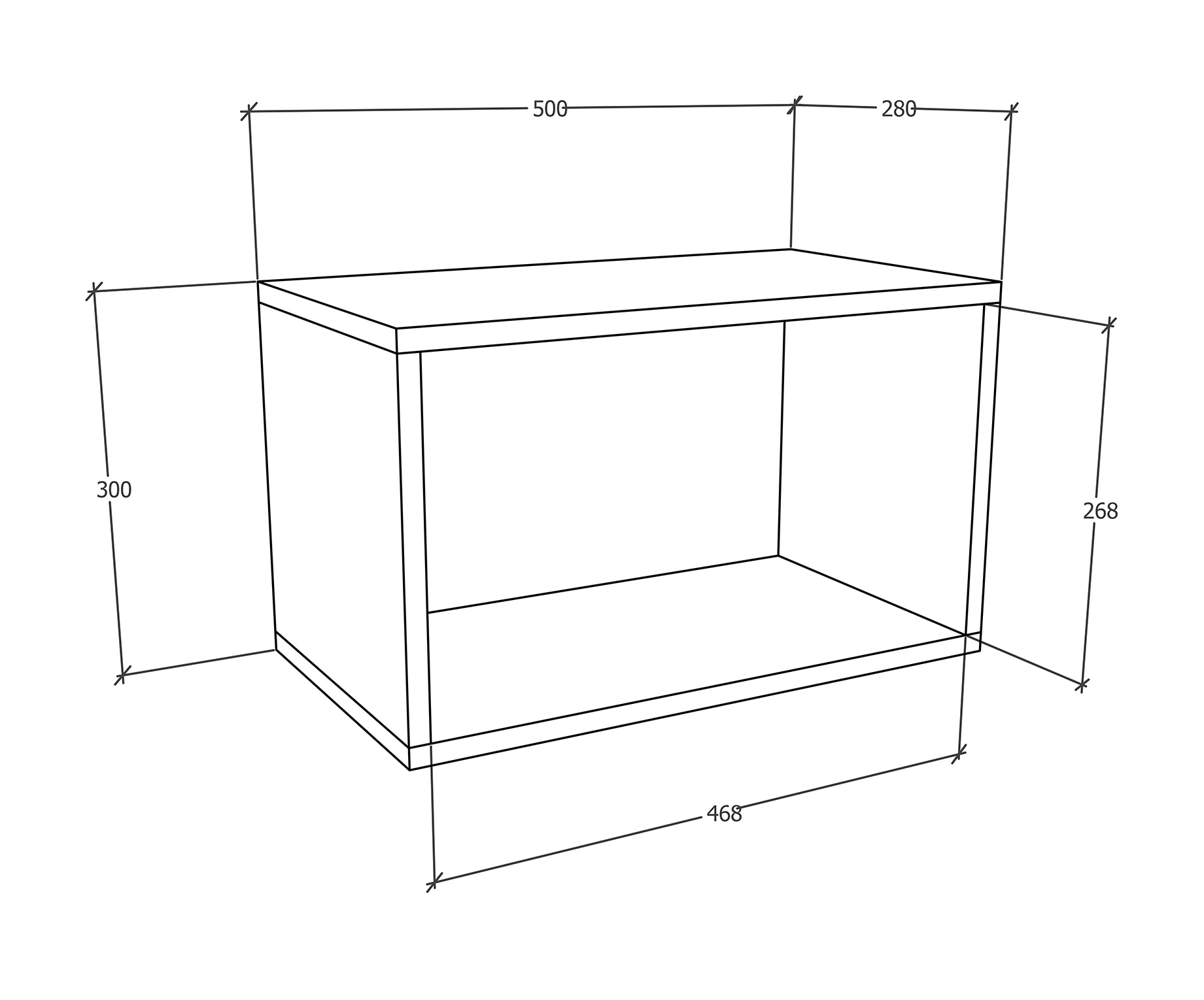 VCM Wandregal »VCM Holzregal hängend | platzsparendes Regal | Maße: H. 30 x B. 50 x T. 28 cm | Elegantes Regal hängend | Aufbewahrungsregal | Bücherregal | Wandboard - Arila S«