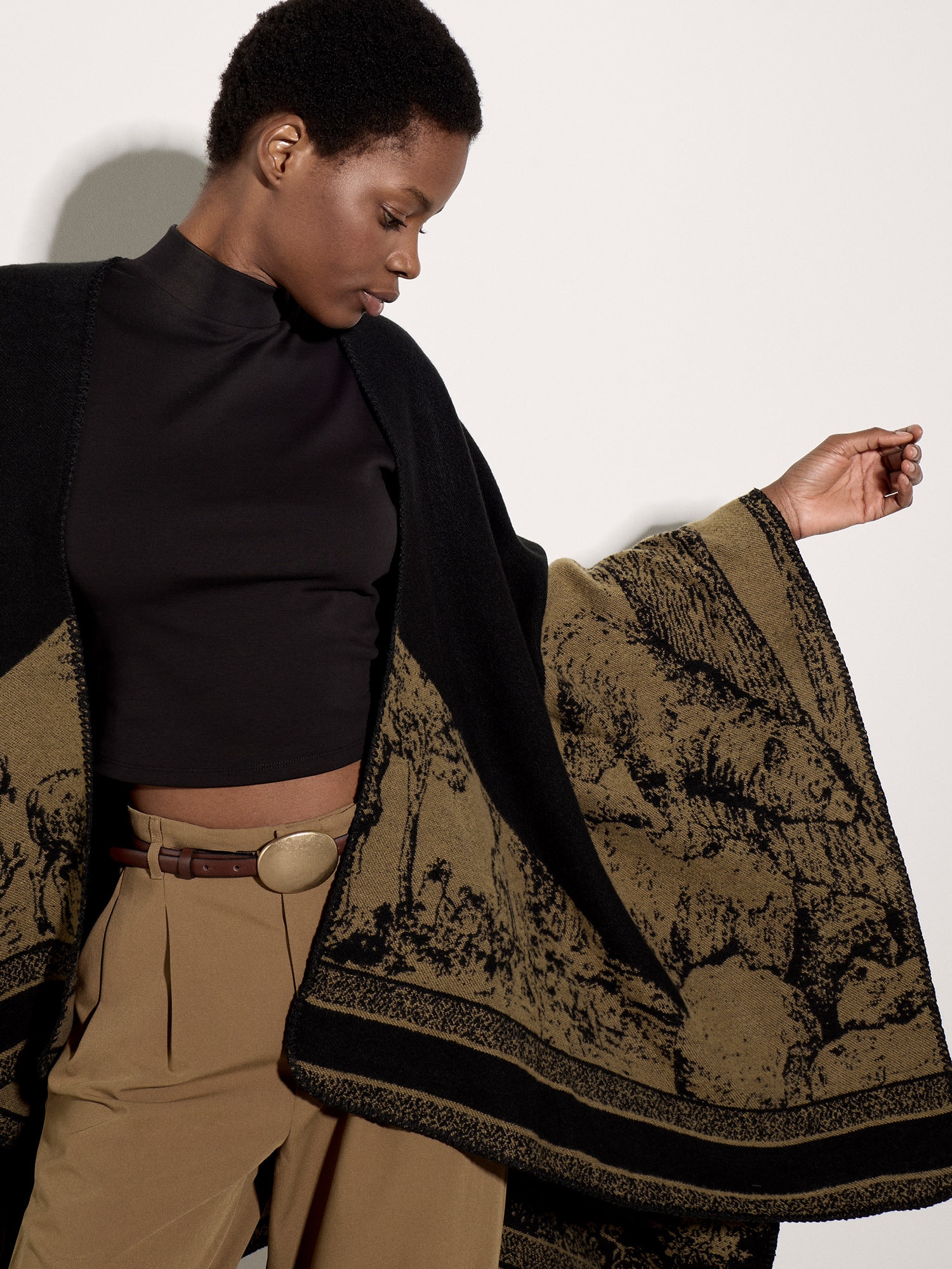 Apricot Strickcape »Cape« mit abstraktem Muster