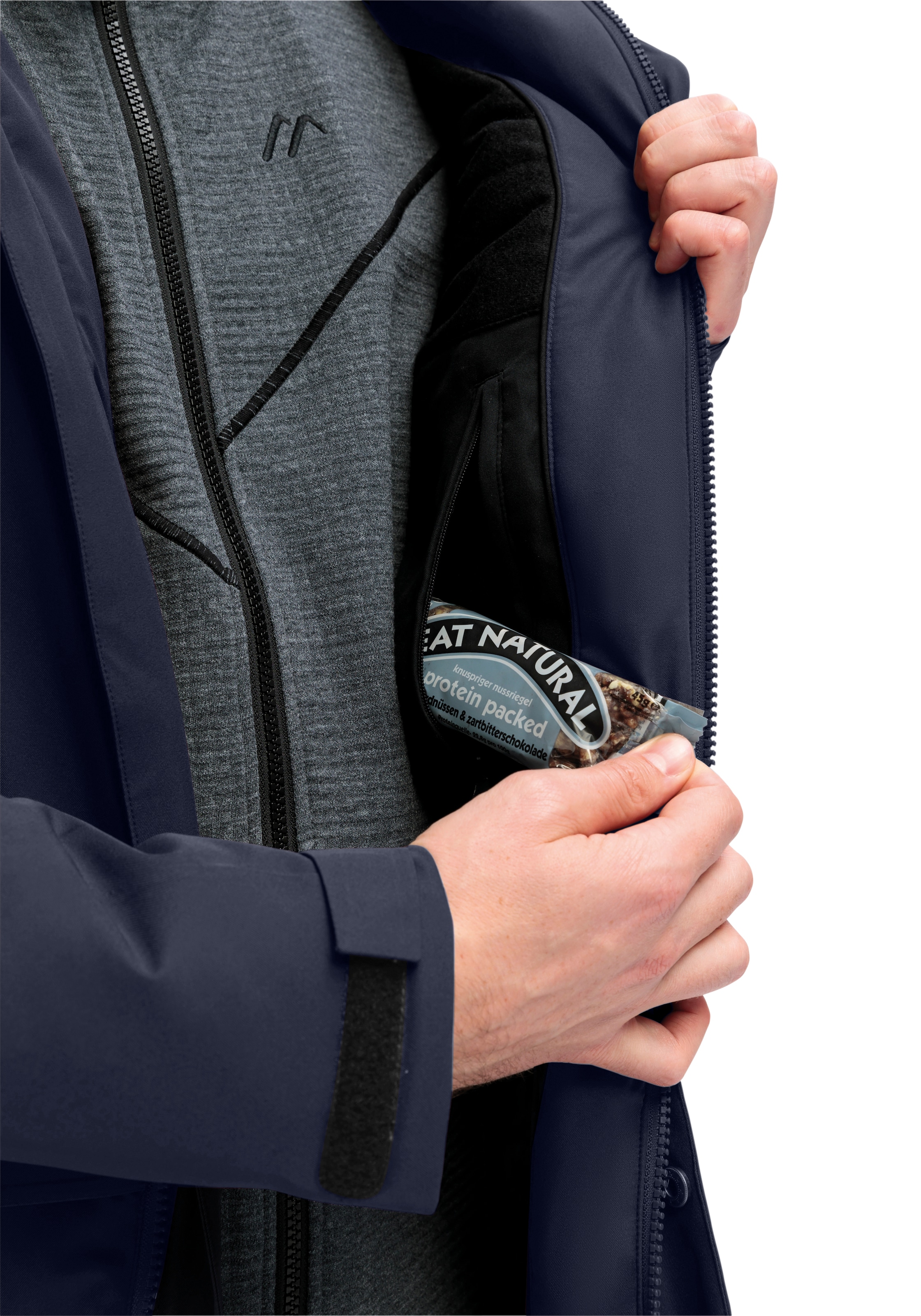 Maier Sports Winterjacke »Peyor long« warme Herren Regenjacke, wattierter Parka, wasserdicht + atmungsaktiv