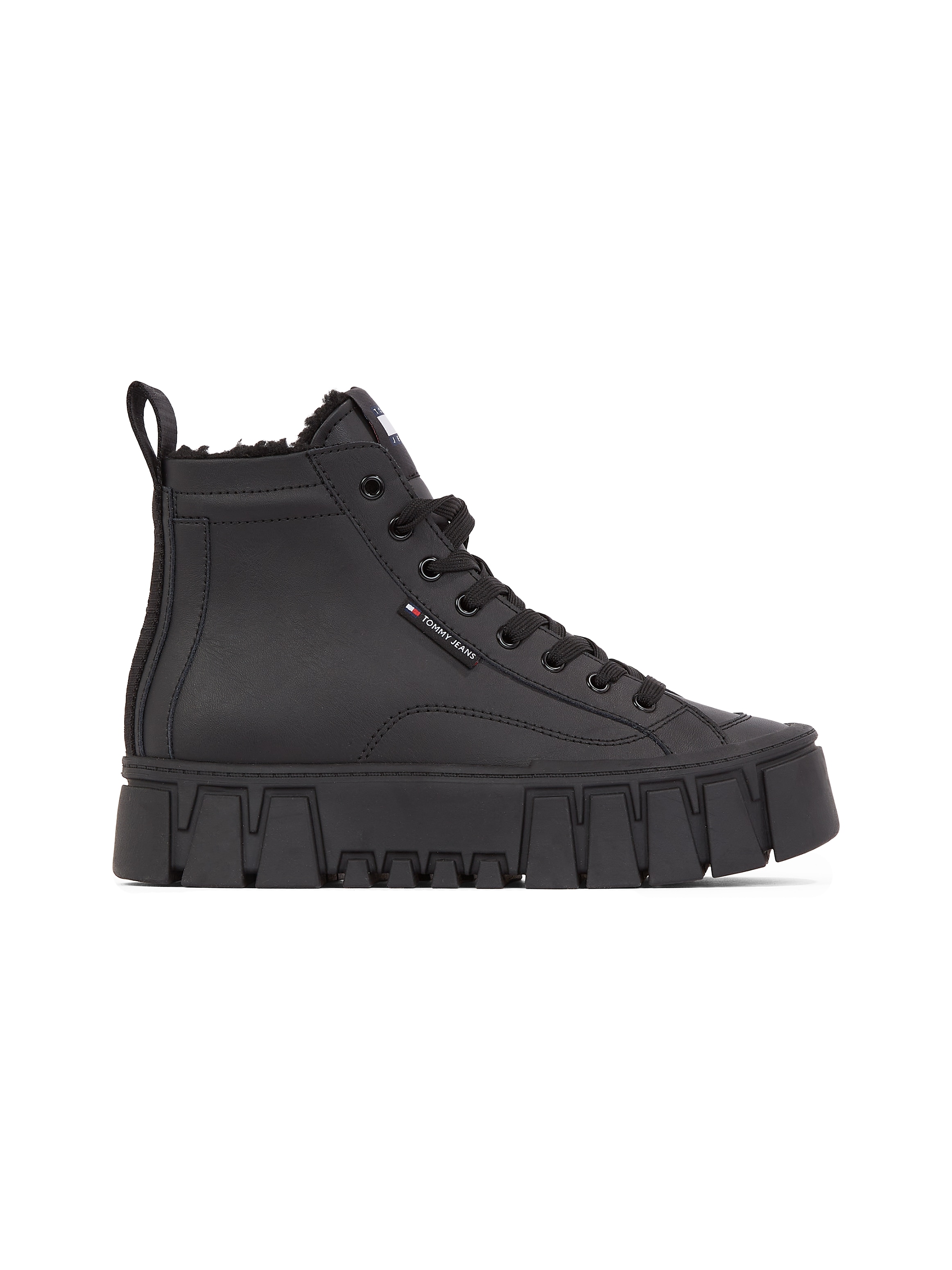 Tommy Jeans Plateausneaker »TJW VULC FLATFORM MC WL«, Stiefelette, Schnürboots, Combat-Boots mit progressiver Plateausohle