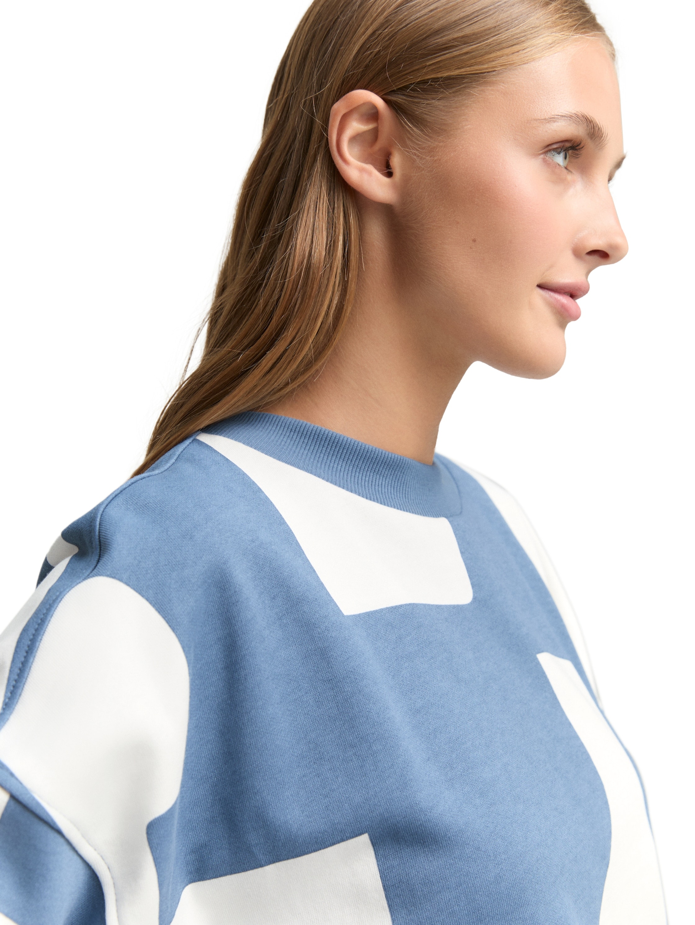 TOM TAILOR Denim Sweatshirt, mit All-Over Print
