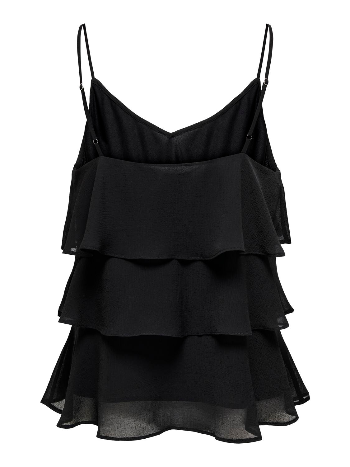 ONLY Trägertop »ONLLINN LIFE FLOUNCE SINGLET WVN NOOS« Kunstfaser, regular fit