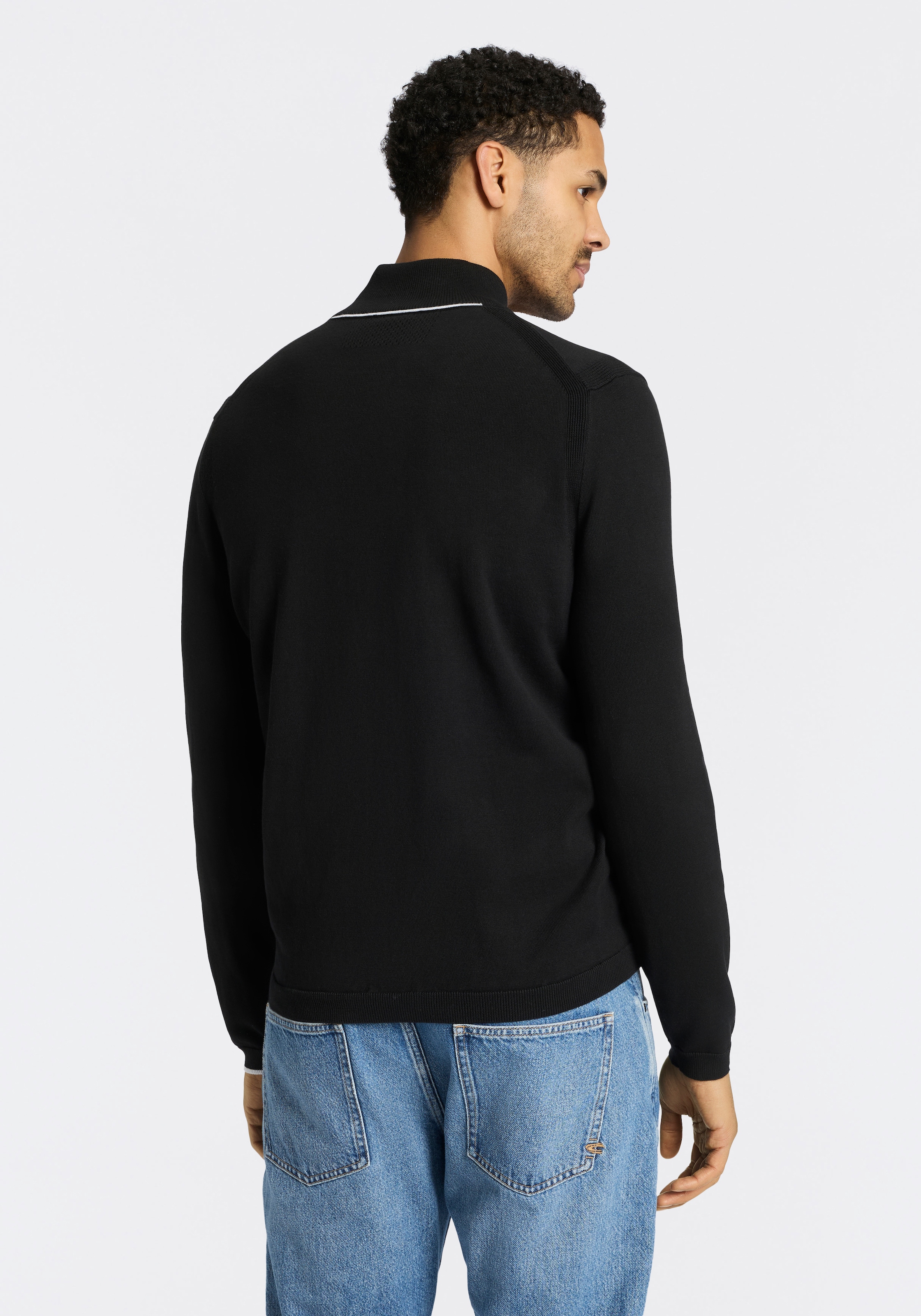 BOSS GREEN Strickjacke »Ever-X« mit Stehkragen, regular fit