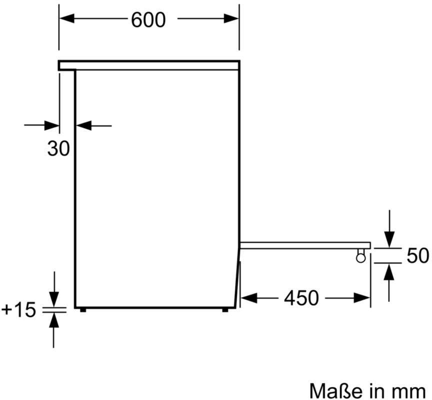 BOSCH Elektro-Standherd »HKR39C220«, 4, HKR39C220, mit 2-fach-Teleskopauszug, ecoClean Direct