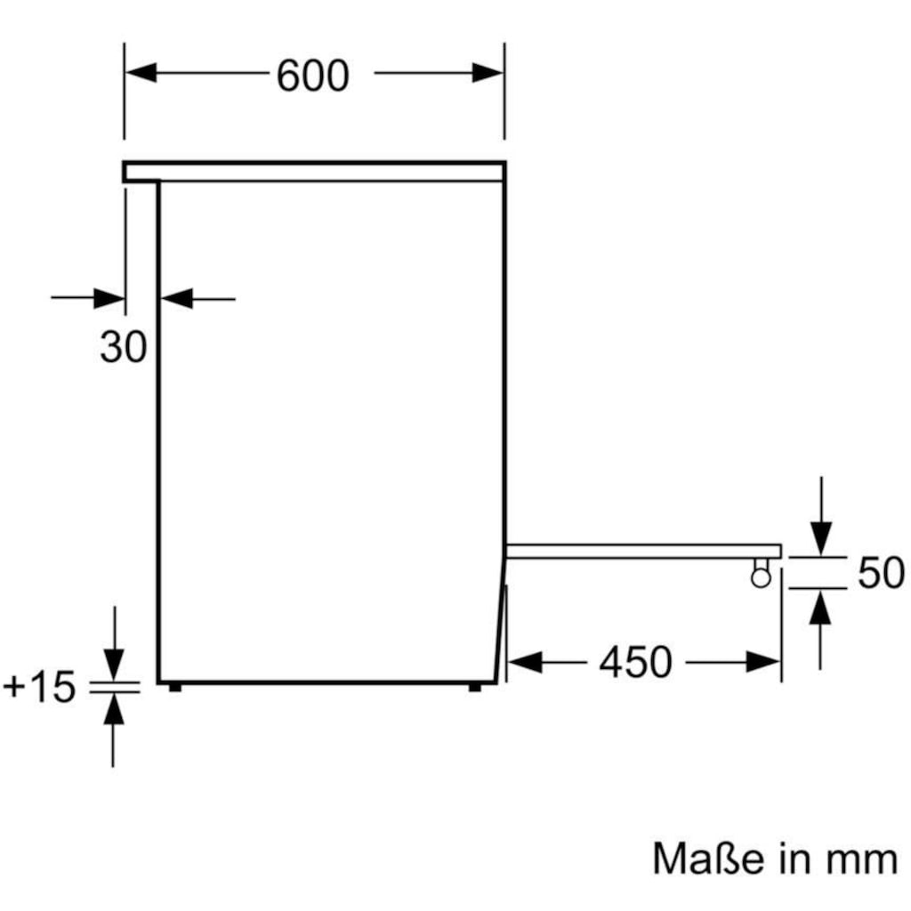 BOSCH Elektro-Standherd »HKR39C220«, 4, HKR39C220, mit 2-fach-Teleskopauszug, ecoClean Direct