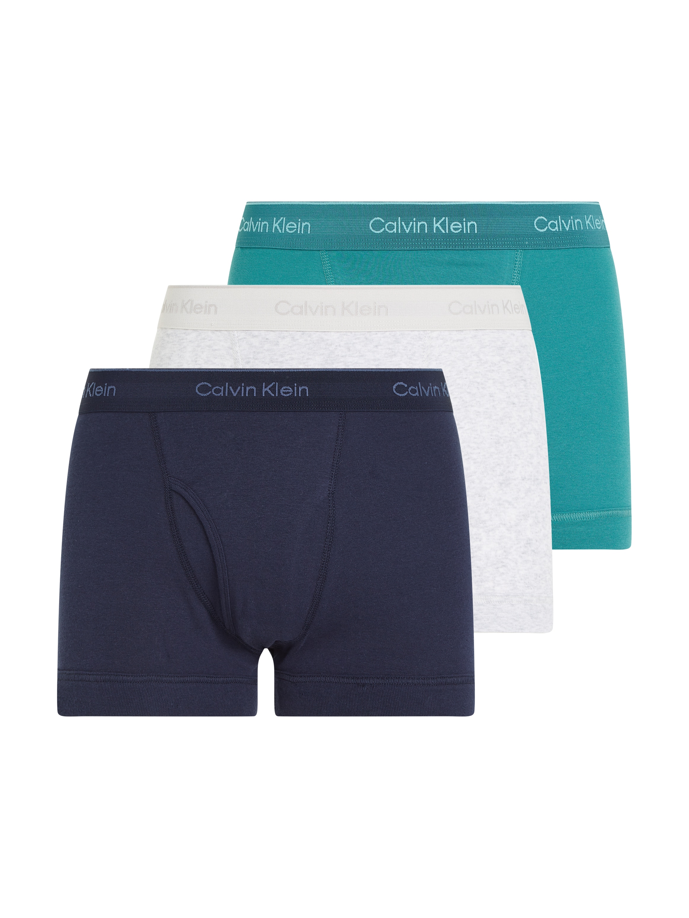 Calvin Klein 3-er Set Trunks Blau, Grün & Grau günstig online kaufen