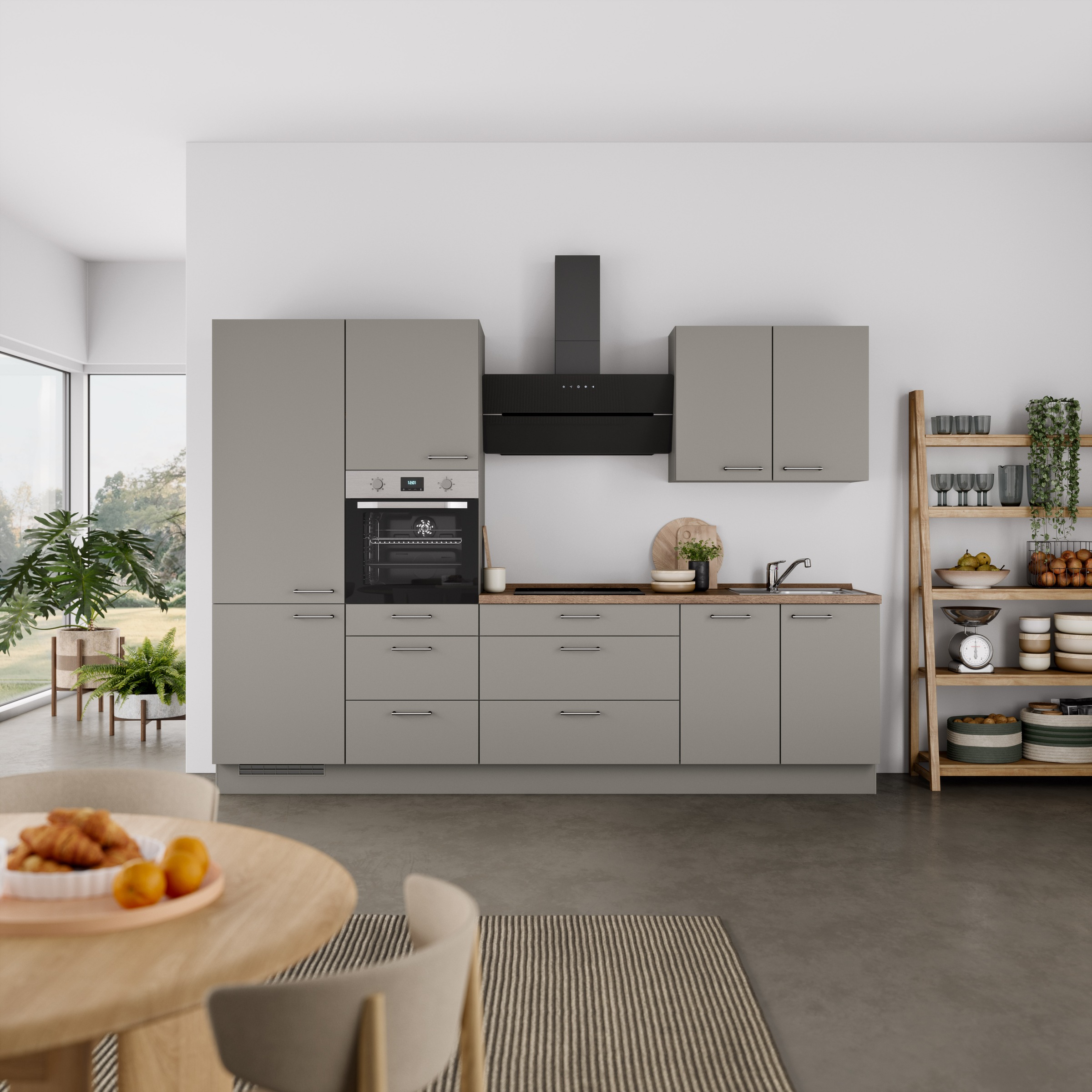 nobilia Küchenzeile ""Laser II", Ausrichtung wählbar, Breite 300 cm" vormon günstig online kaufen