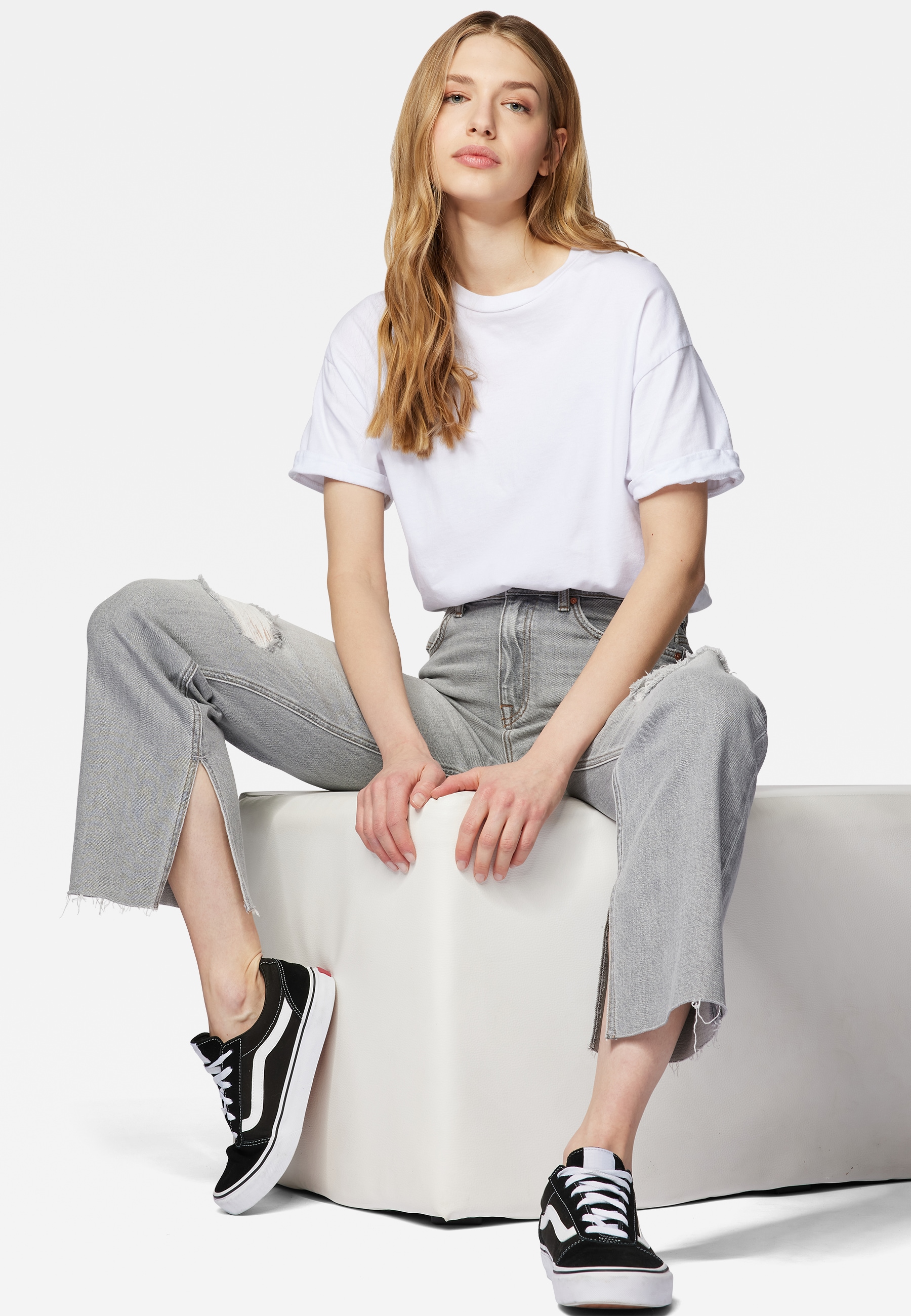 Mavi Straight-Jeans »BARCELONA SLIT«, Straight Leg Jeans mit Schlitz