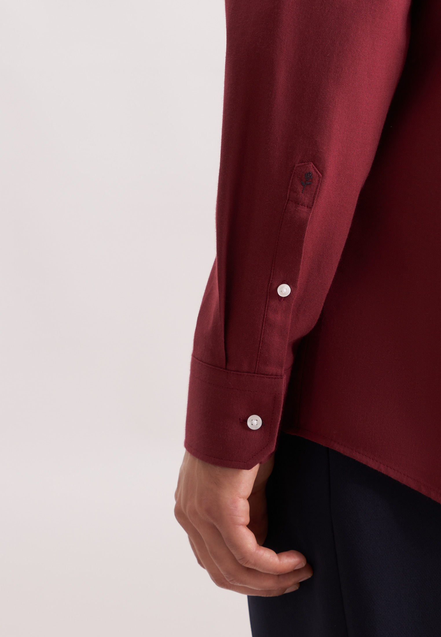 seidensticker Flanellhemd »Schwarze Rose«, Regular 1/1 Kentkragen Flanell