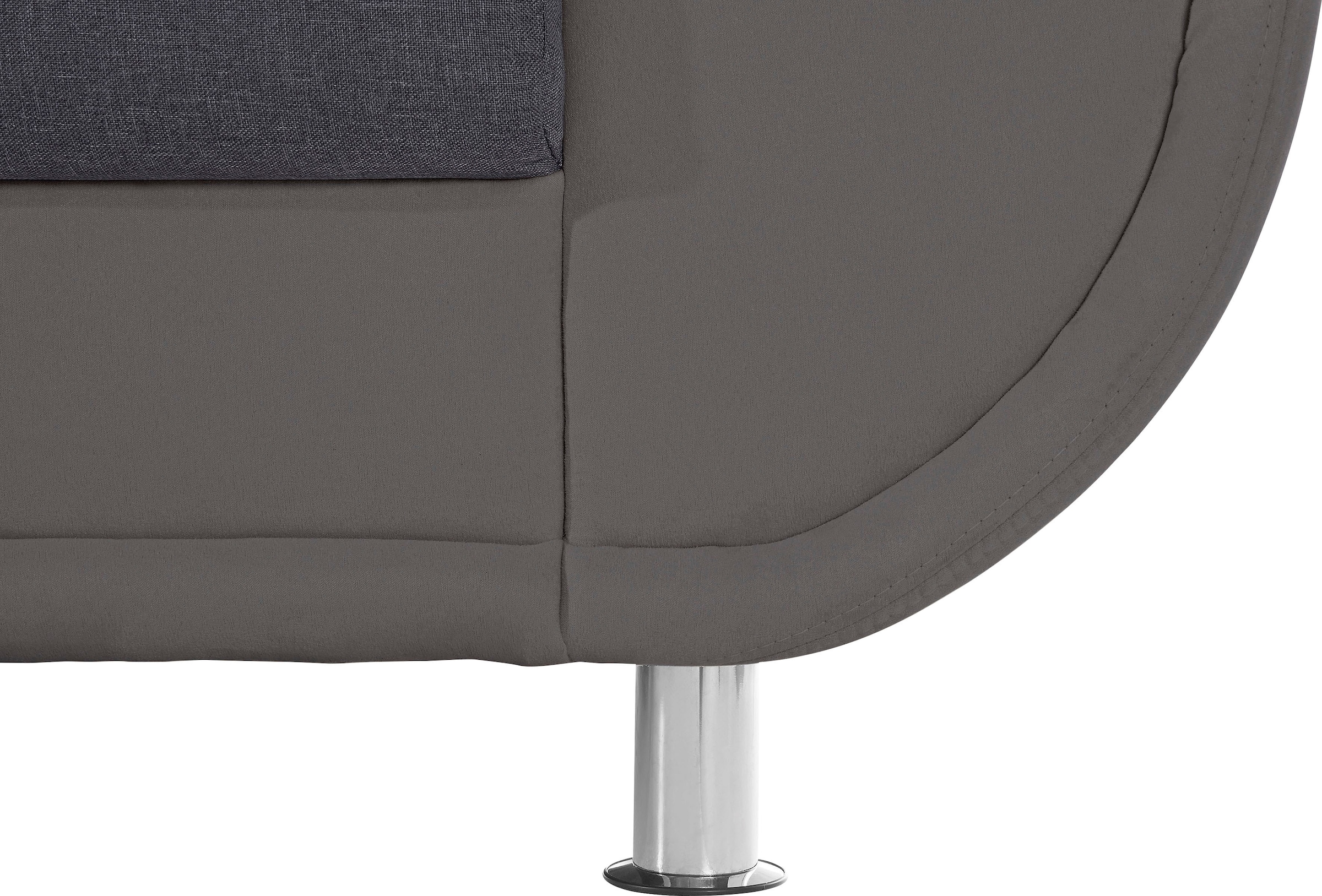 TRENDMANUFAKTUR Ecksofa »Rondo 3, zeitlos und modern, im Materialmix, L-Form«, wahlweise Federkern für hohen Sitzkomfort, wahlweise Bettfunktion