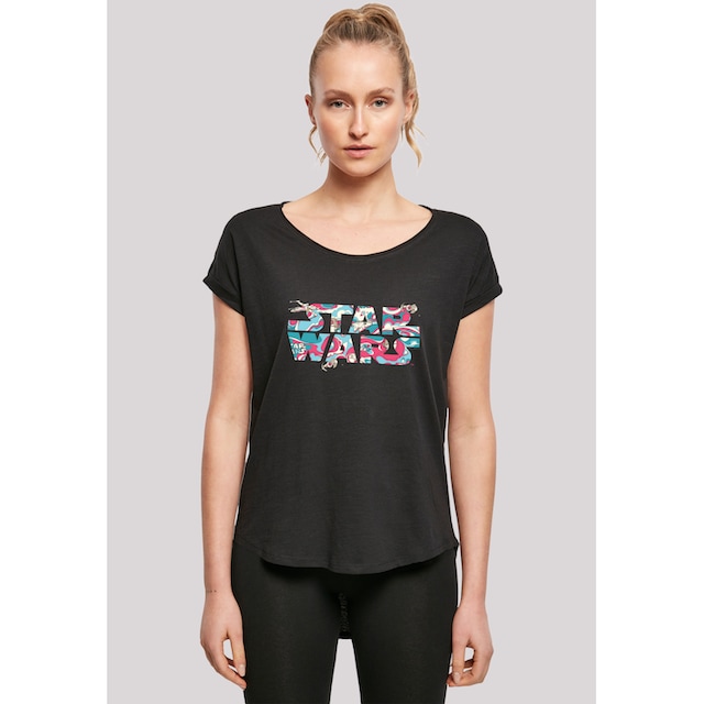 F4NT4STIC Kurzarmshirt »Damen Star Wars Wavy Ship Logo with Ladies Long  Slub Tee«, (1 tlg.) online kaufen | BAUR