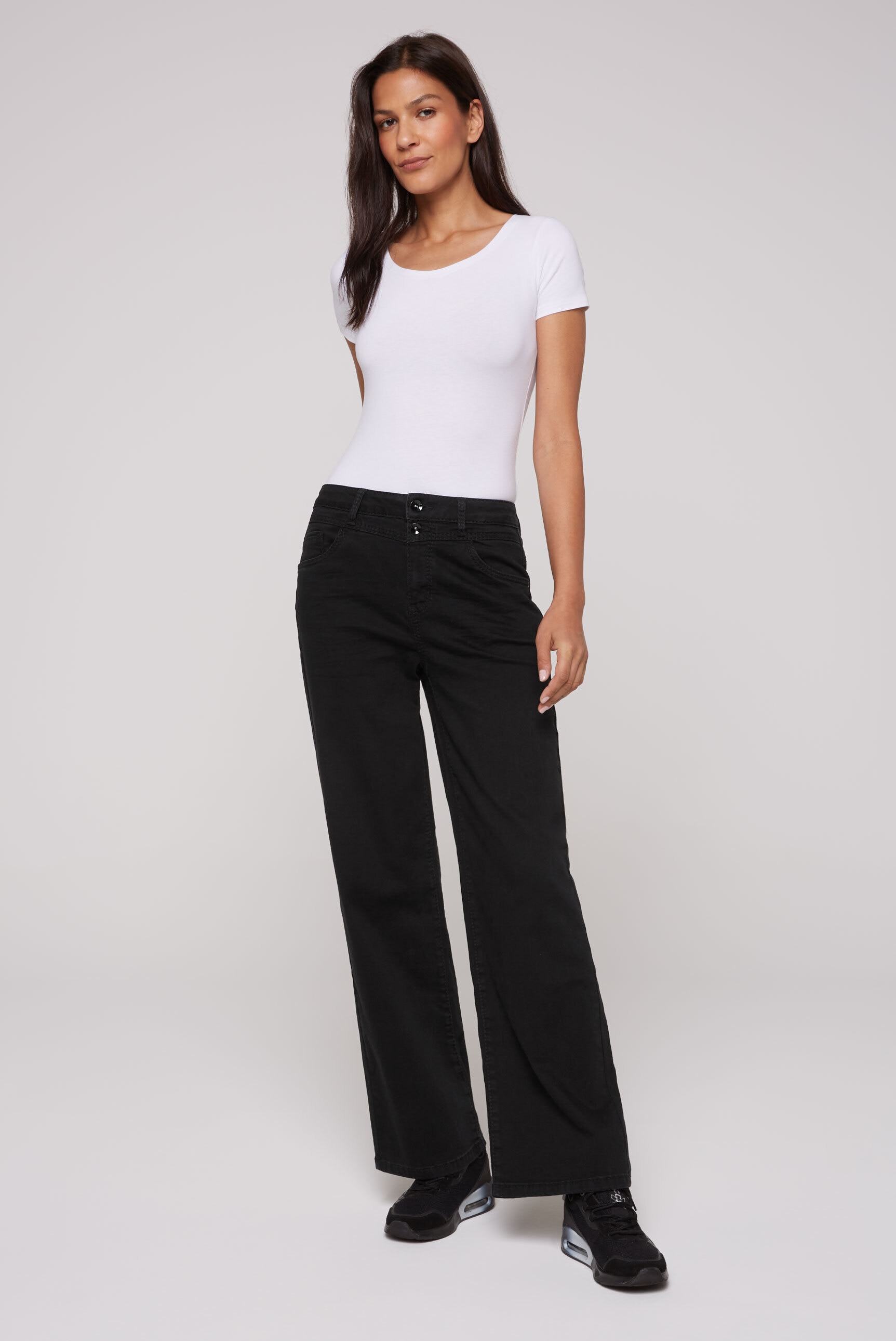 SOCCX Regular-fit-Jeans mit hoher Leibhöhe