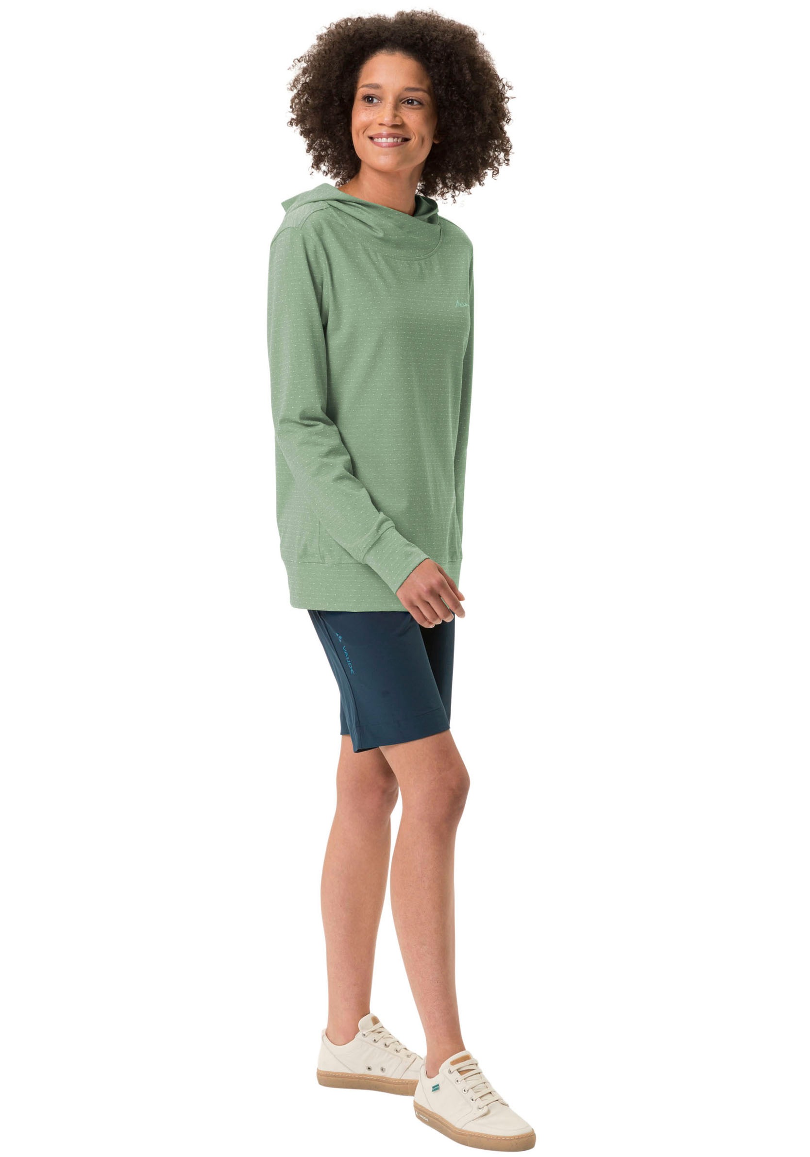 VAUDE Kapuzensweatshirt »WOMEN'S TUENNO PULLOVER«, (1 tlg.), Logoprägung auf dem Arm