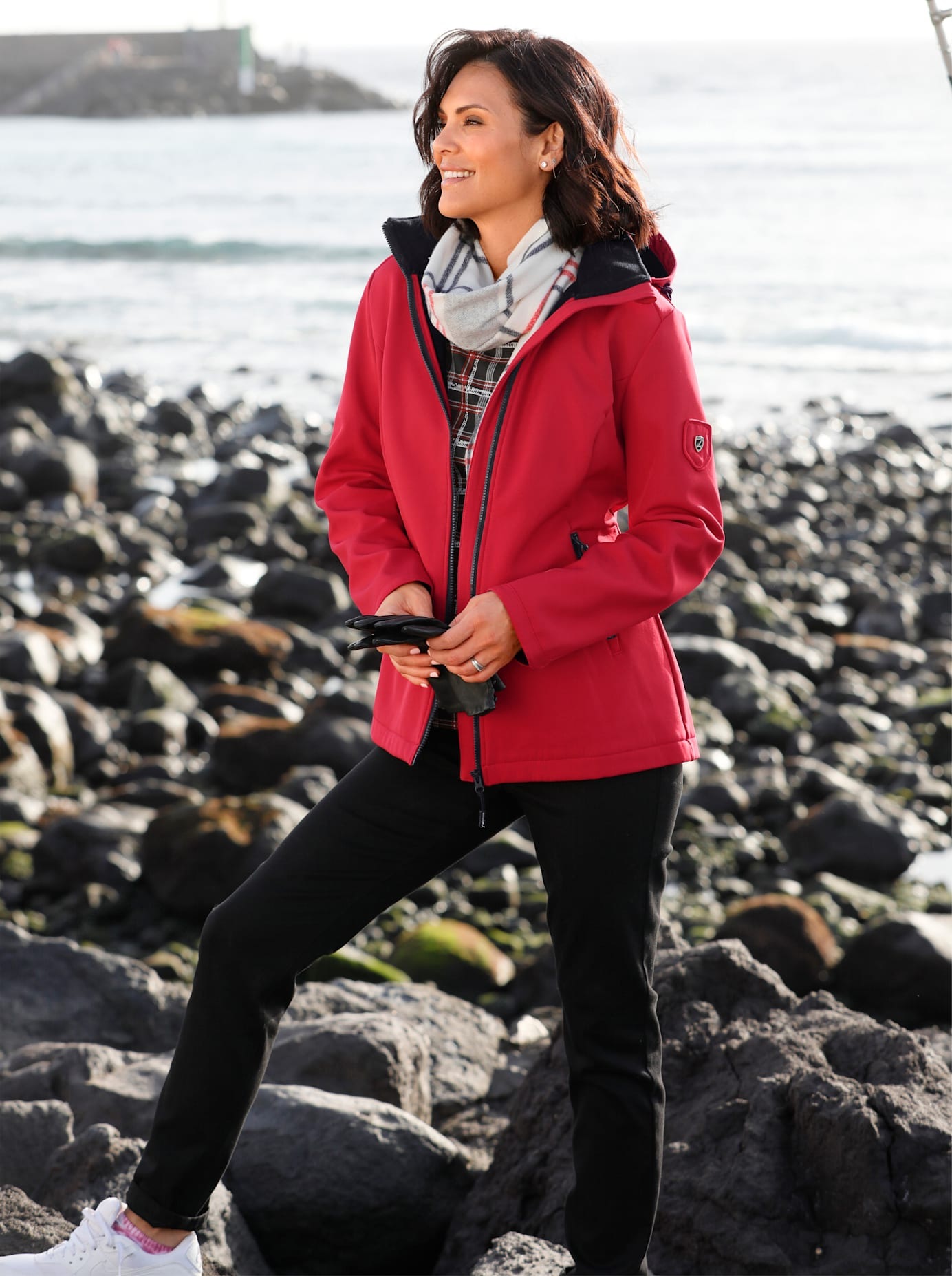 Casual Looks Softshelljacke, mit Kapuze