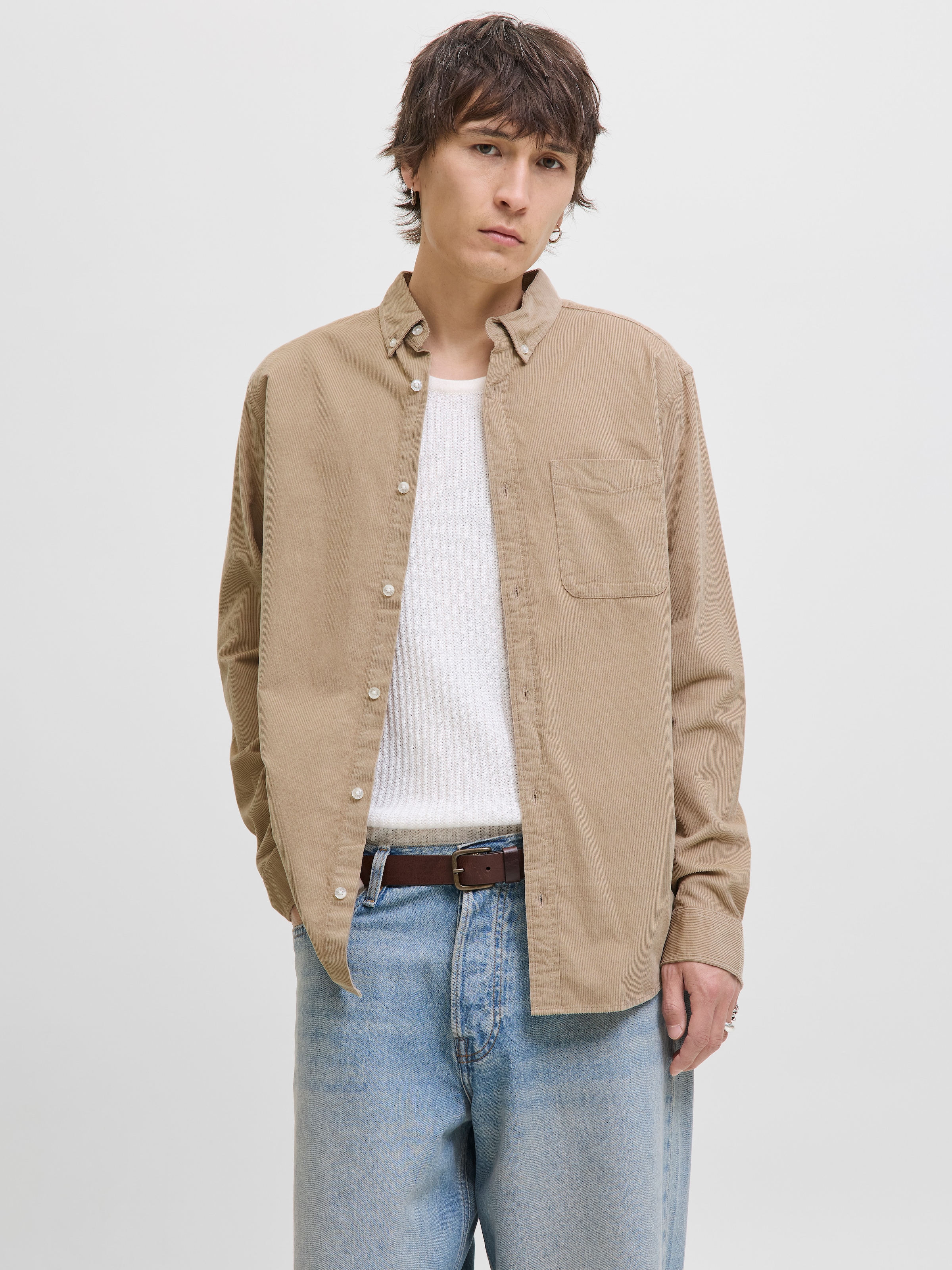 Jack & Jones Herren Freizeit Hemd JJECLASSIC CORD SHIRT Regular Fit günstig online kaufen