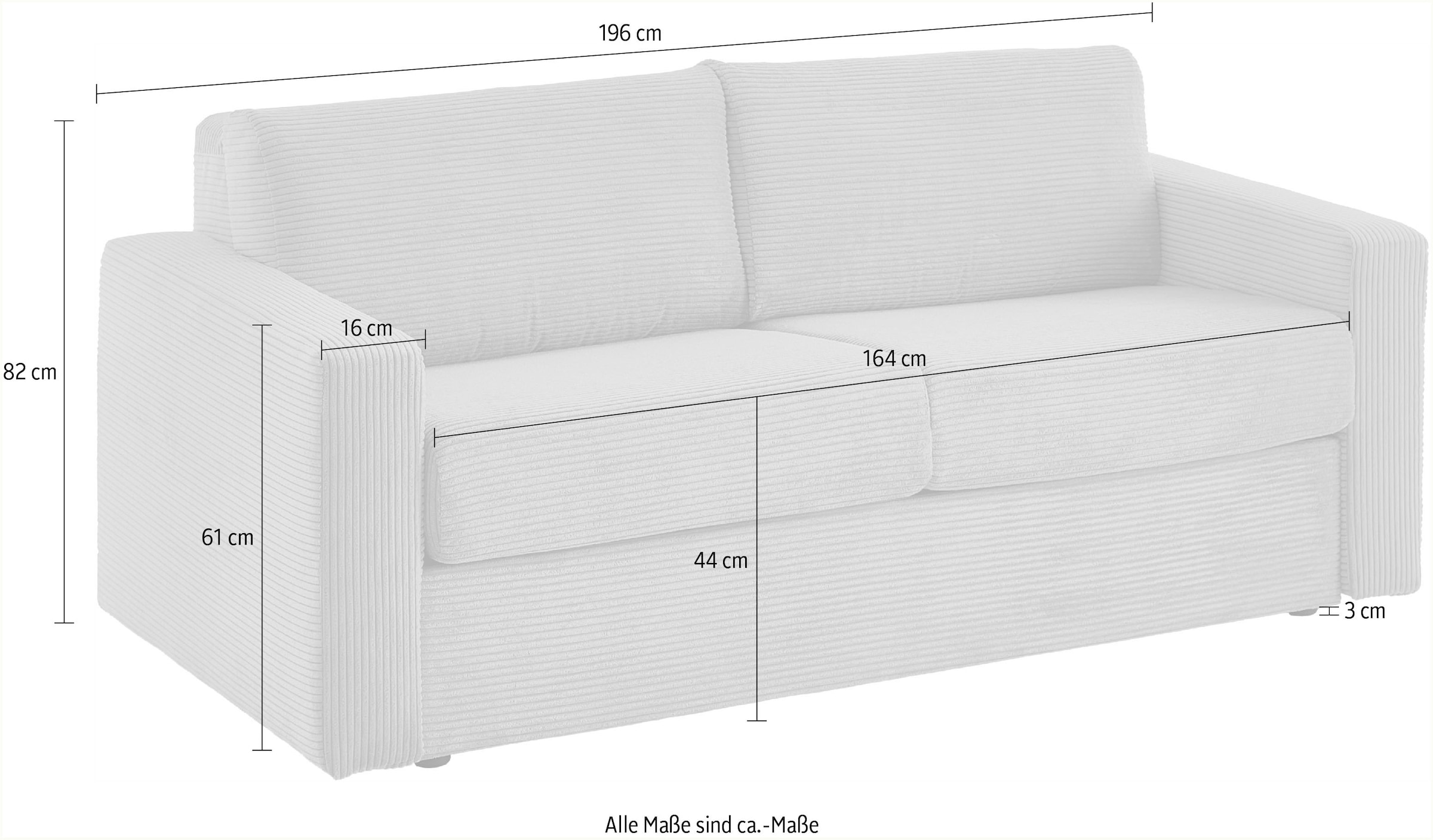 ATLANTIC home collection Schlafsofa »ROLANDO« für Dauerschläfer geeignet inklusive hochwertiger Matratze