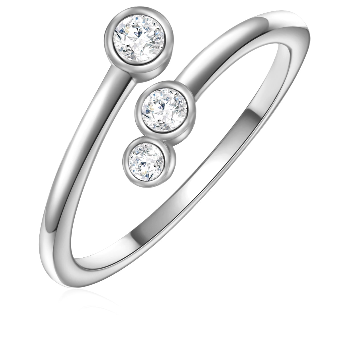 Glanzstücke München Silberring »AV261« in Sterling Silber mit Zirkonia