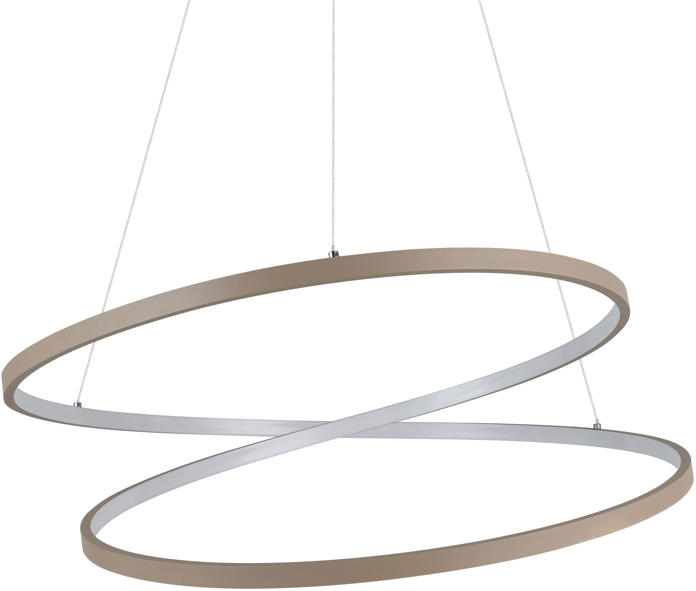 EGLO Hängeleuchte »RUOTALE Pendellampe - Alu, Stahl - LED - 42W - IP20« LED-Modul 1 Stk. Warmweiß Hängelampe, Deckenlampe, Wohnzimmer, Esszimmer, H150 x Ø70 cm