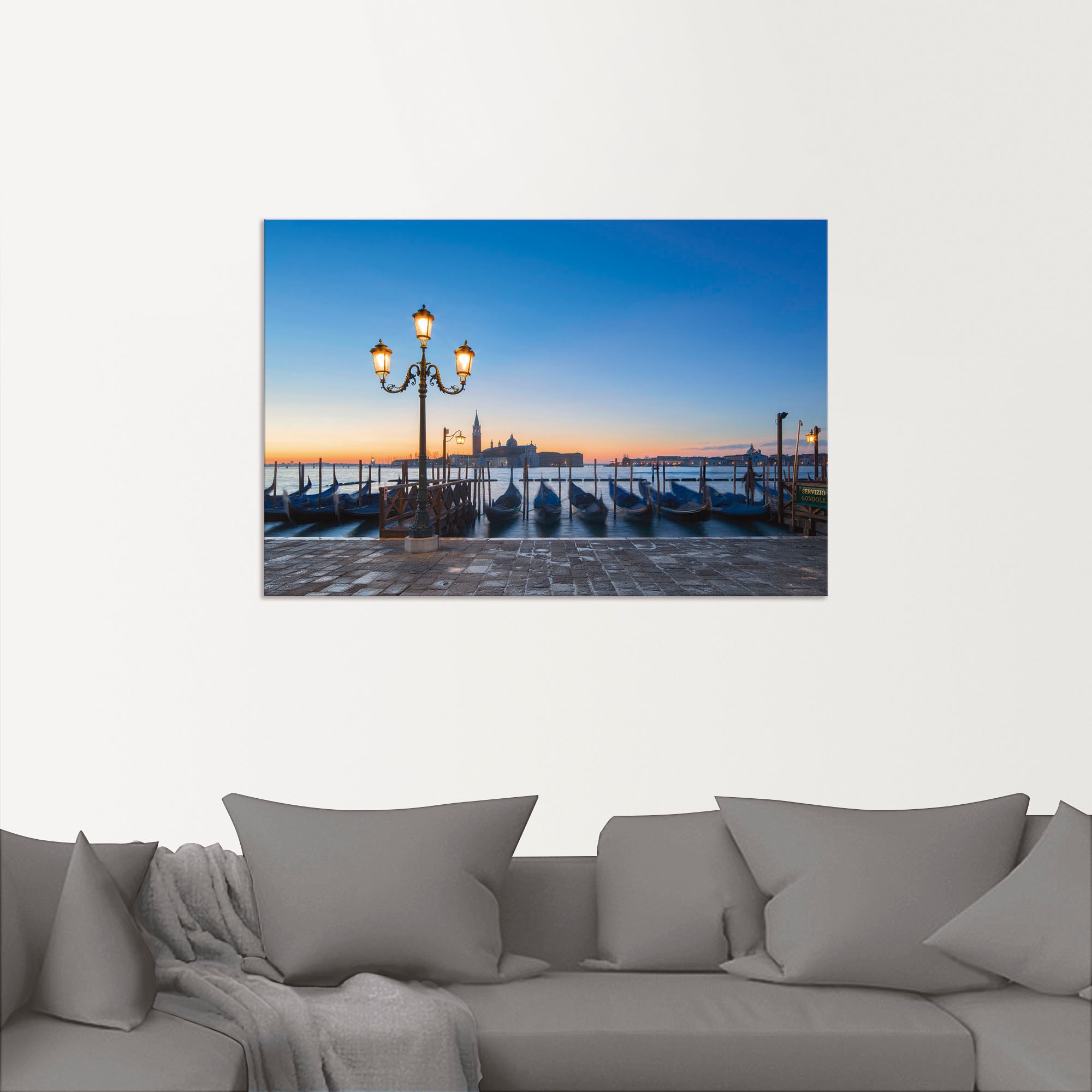 Artland Wandbild »Venedig Hafen«, Venedig, (1 St.), als Alubild, Leinwandbild, Wandaufkleber oder Poster in versch. Größen