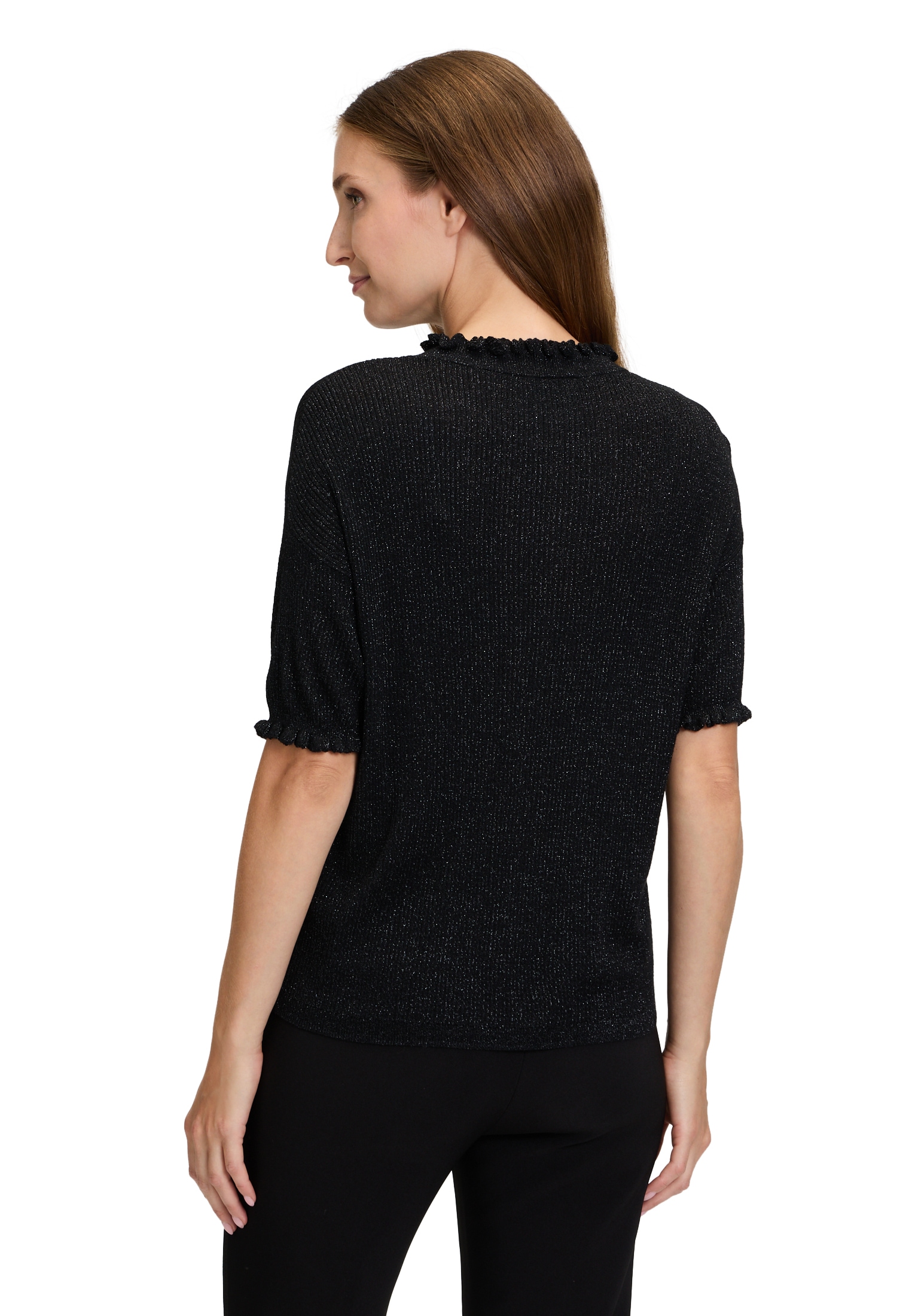 Cartoon Strickpullover »Cartoon Strickpullover mit Rüschen«, (1 tlg.), Struktur