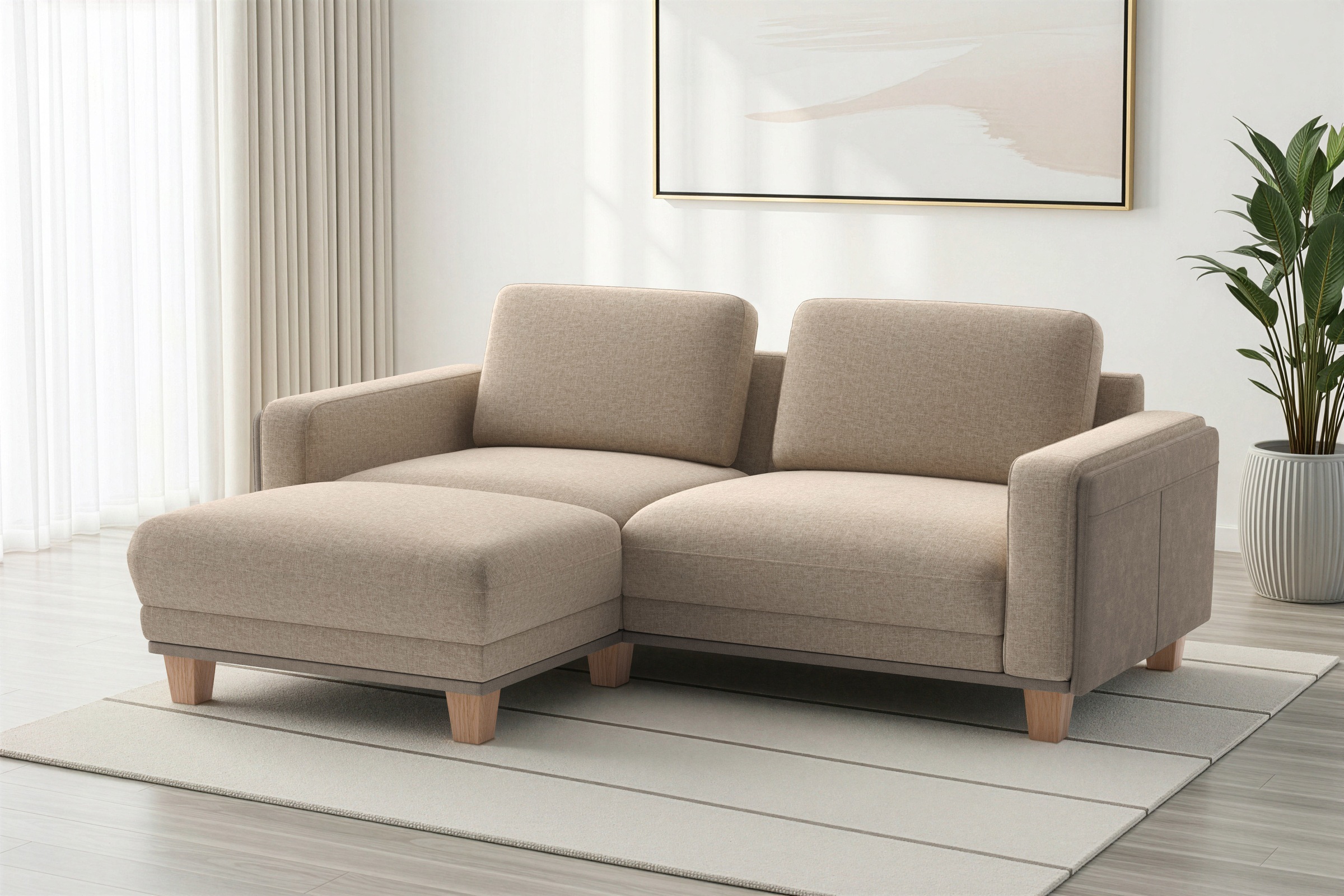 sit&more Ecksofa "Concept" Modernes Sofa in drei Fußfarben zur Auswahl