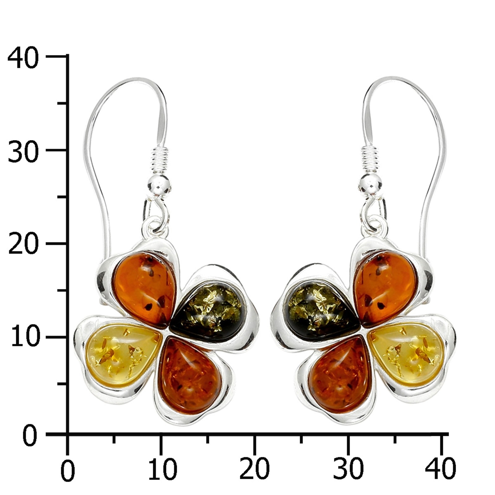 OSTSEE-SCHMUCK Paar Ohrhänger »Ostsee-Schmuck Ohrhänger Kleeblatt Ohrhänger Kleeblatt«, (2 tlg.)